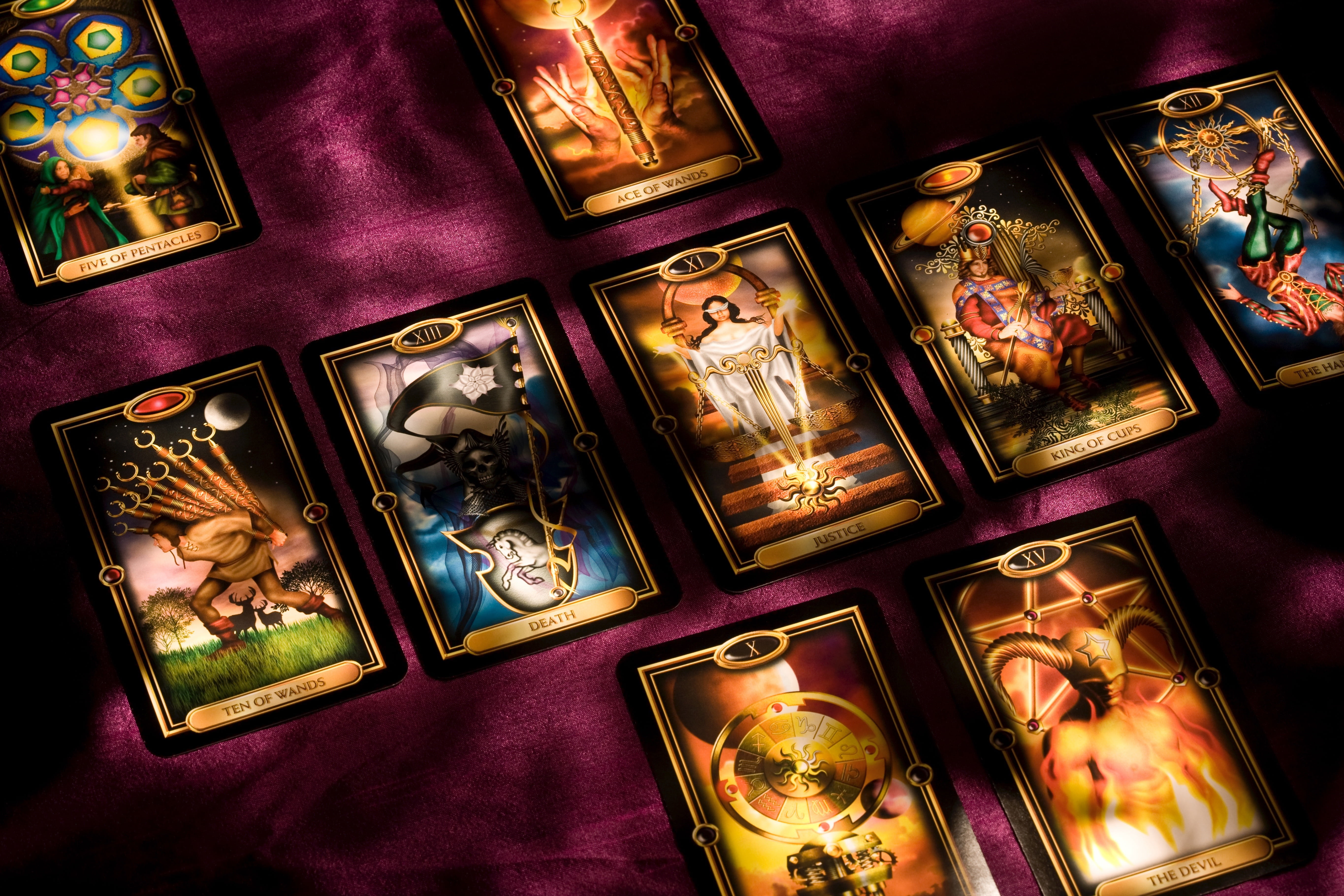 assorted trading card lot, tarot, cards, prophecy, dark, light