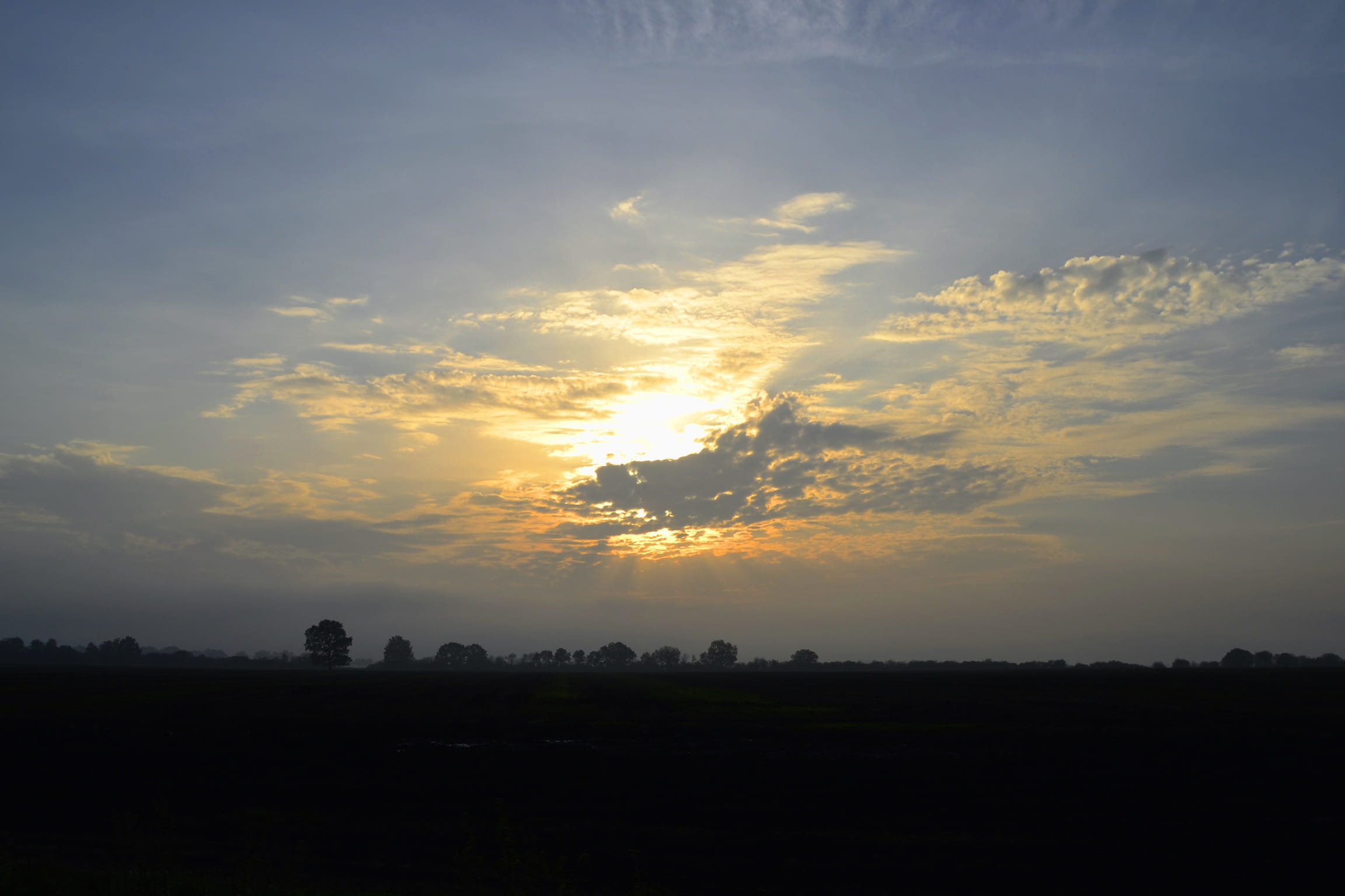 Sky, Sunset, Clouds, abendstimmung, silhouette, tranquility