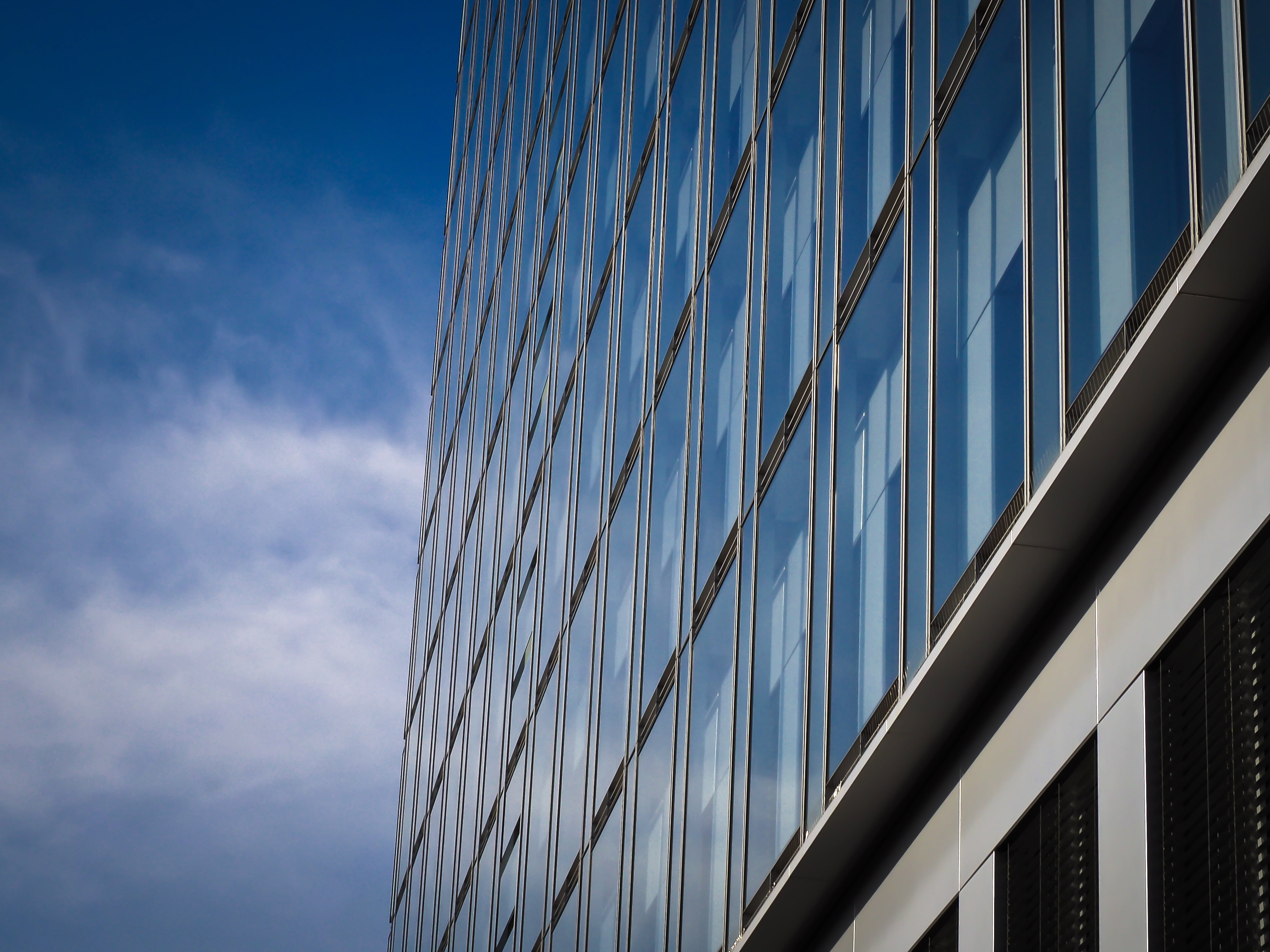 architecture, modern, building, skyscraper, düsseldorf, low angle shot