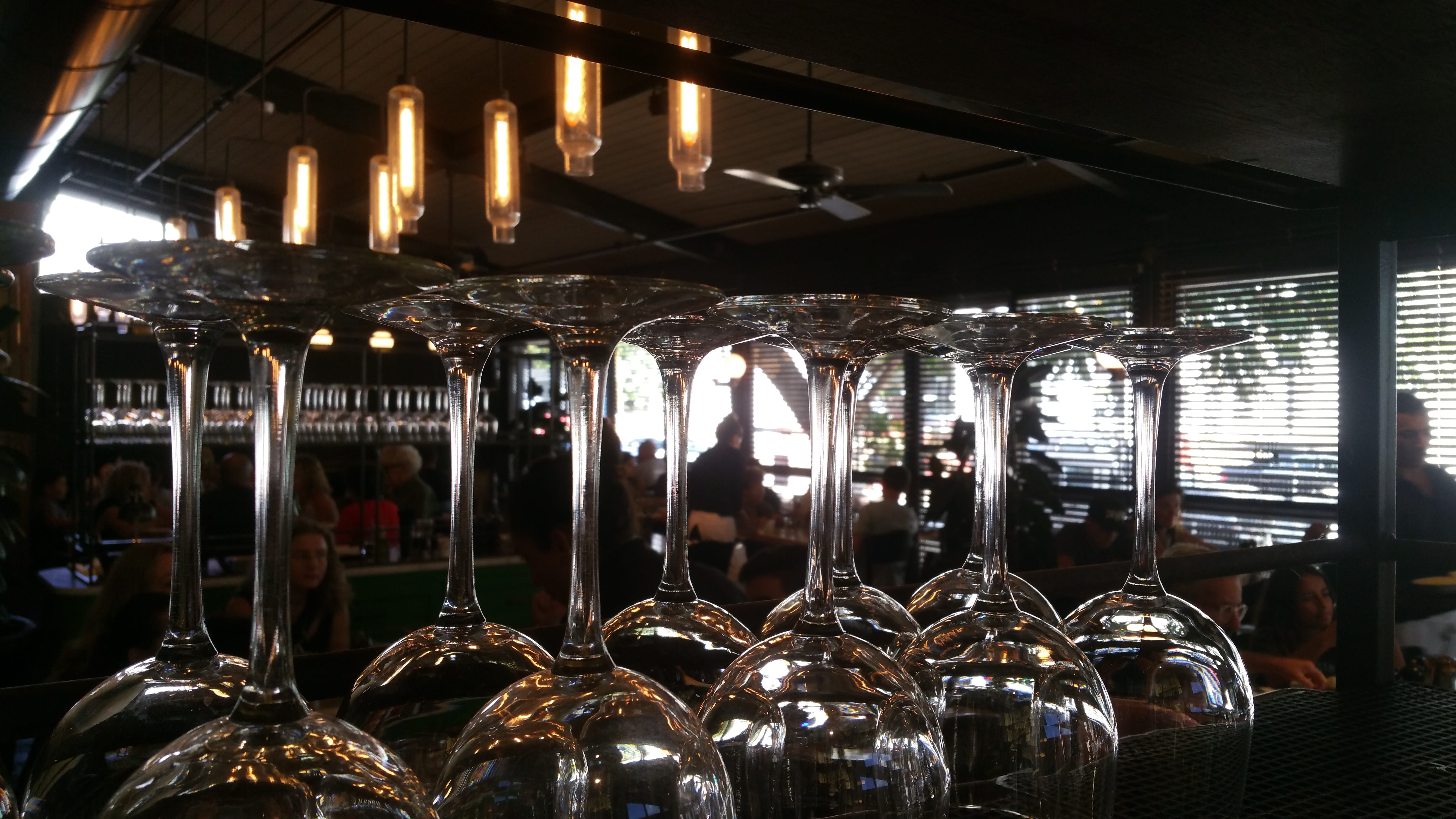 glasses, restaurant, reflection, inside, background, transparent