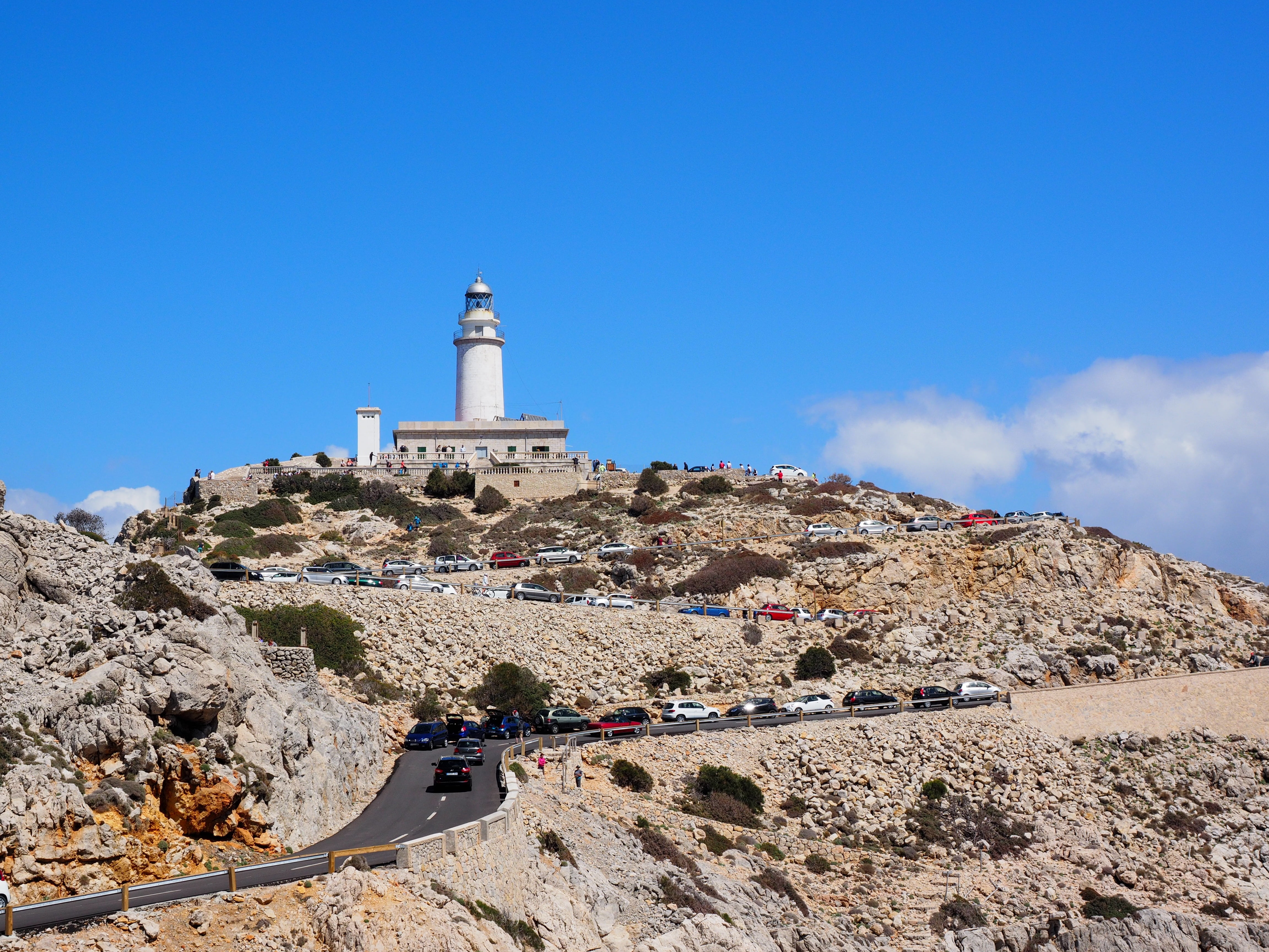 lighthouse on mountain, cap formentor, mallorca, northernmost point