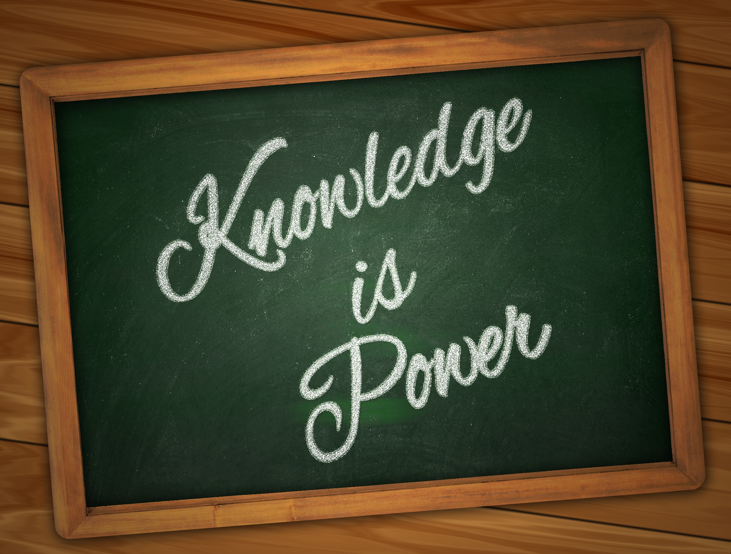 Knowledge is Power text overlay, board, learn, note, training