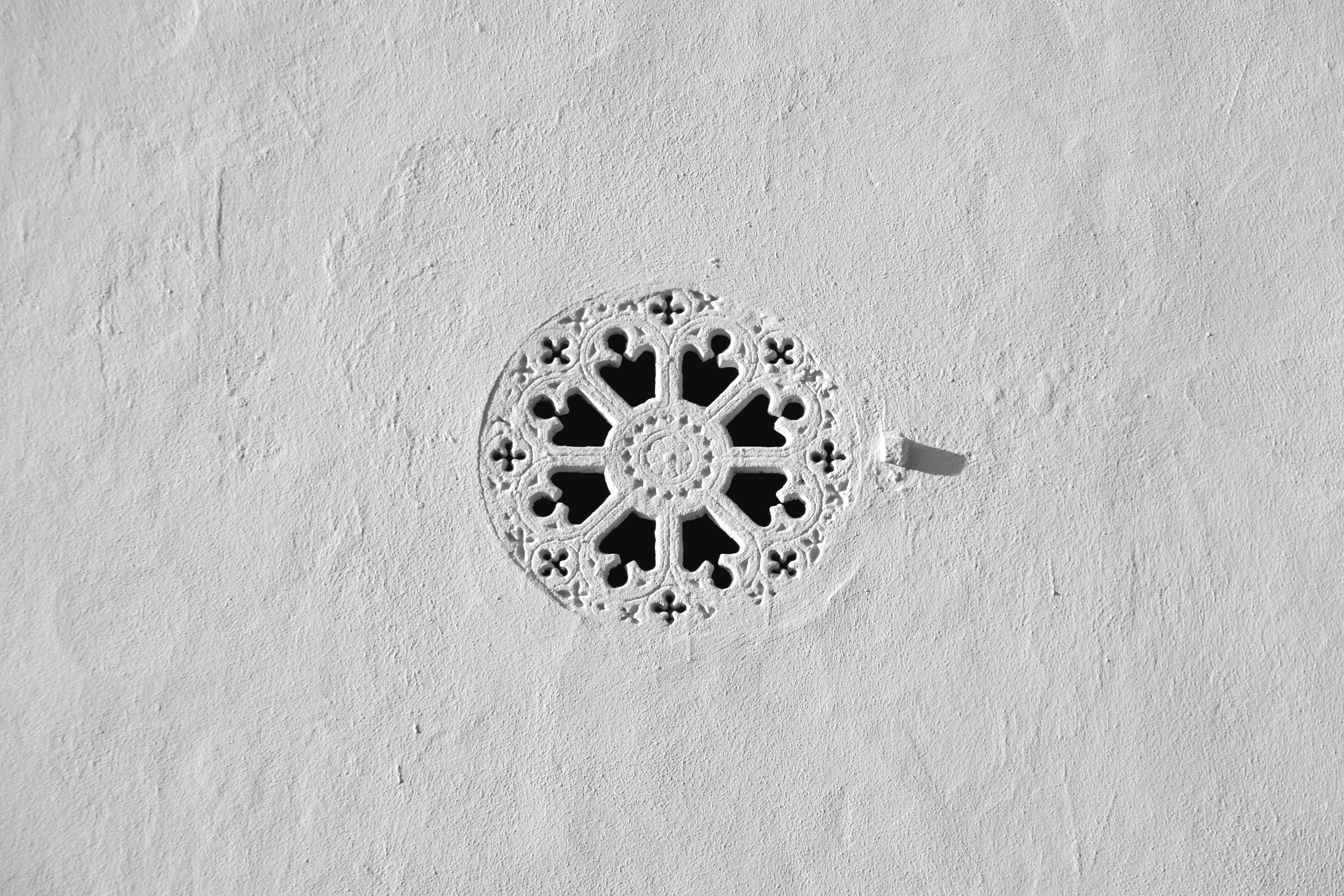 close-up photo of white painted wall, Firenze, Italy, Black White
