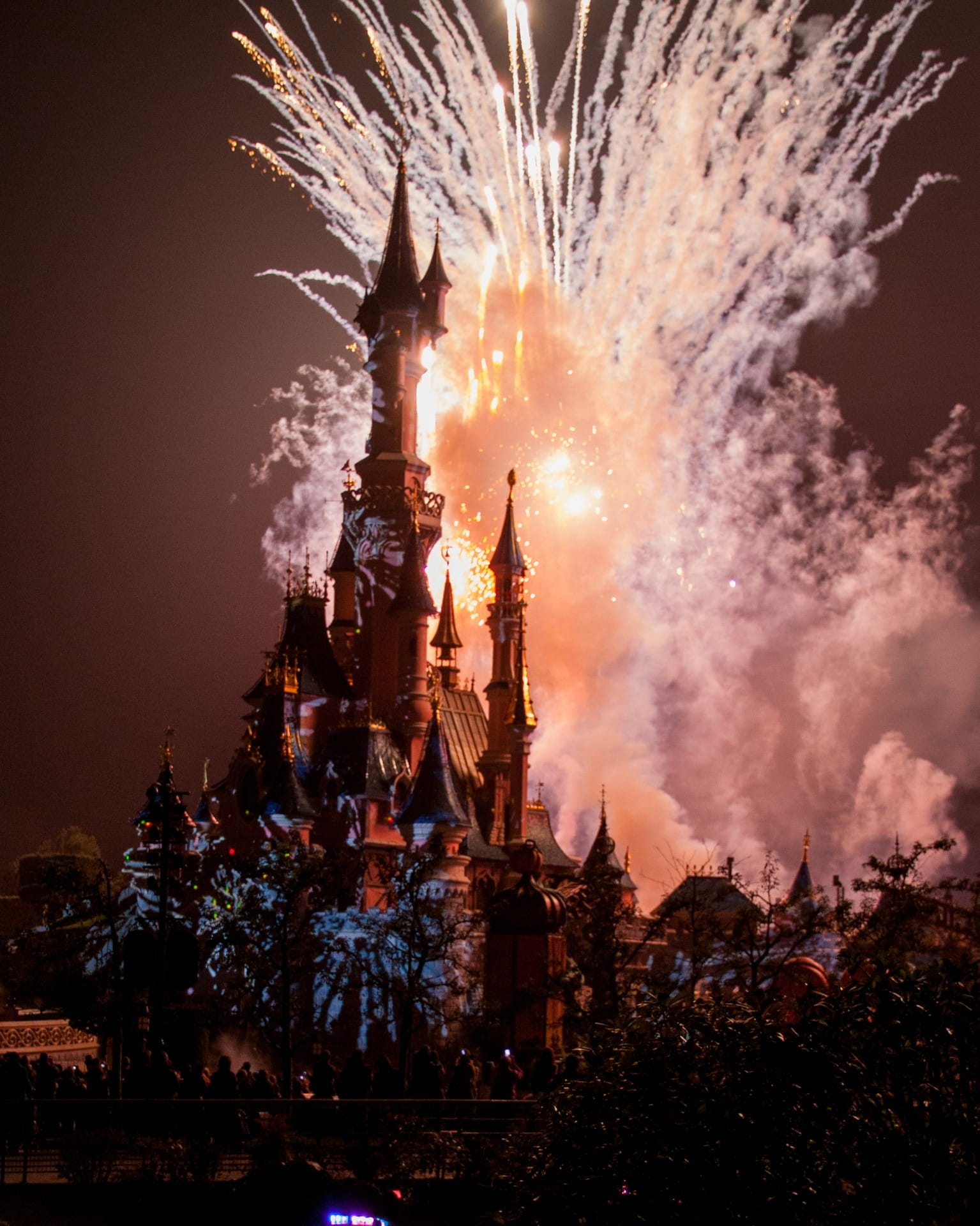 Disneyland fireworks display, Magic, Castle, Paris, France, fantasy