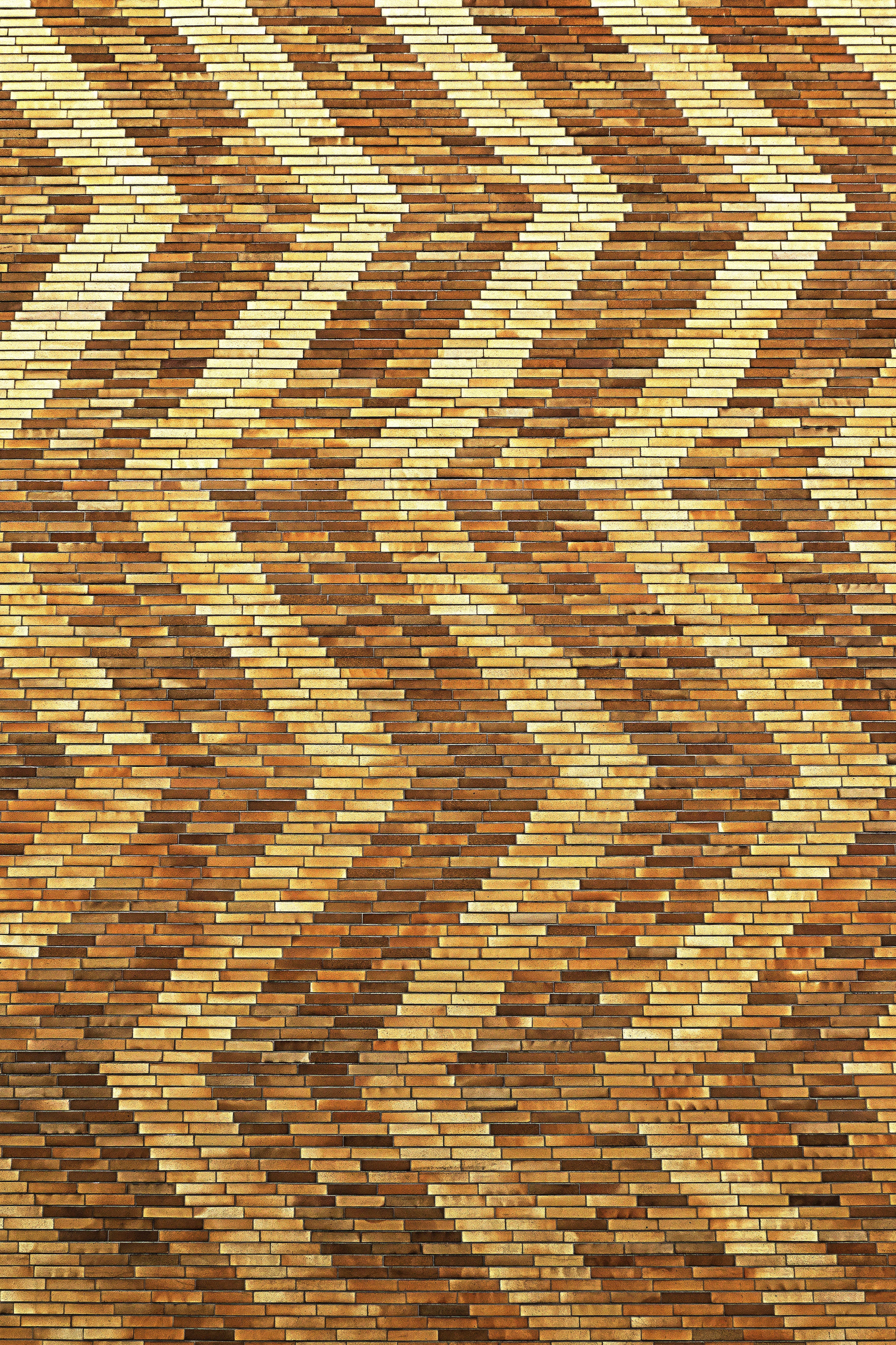facade, clinker, zag pattern, geometric, wall, structure, building