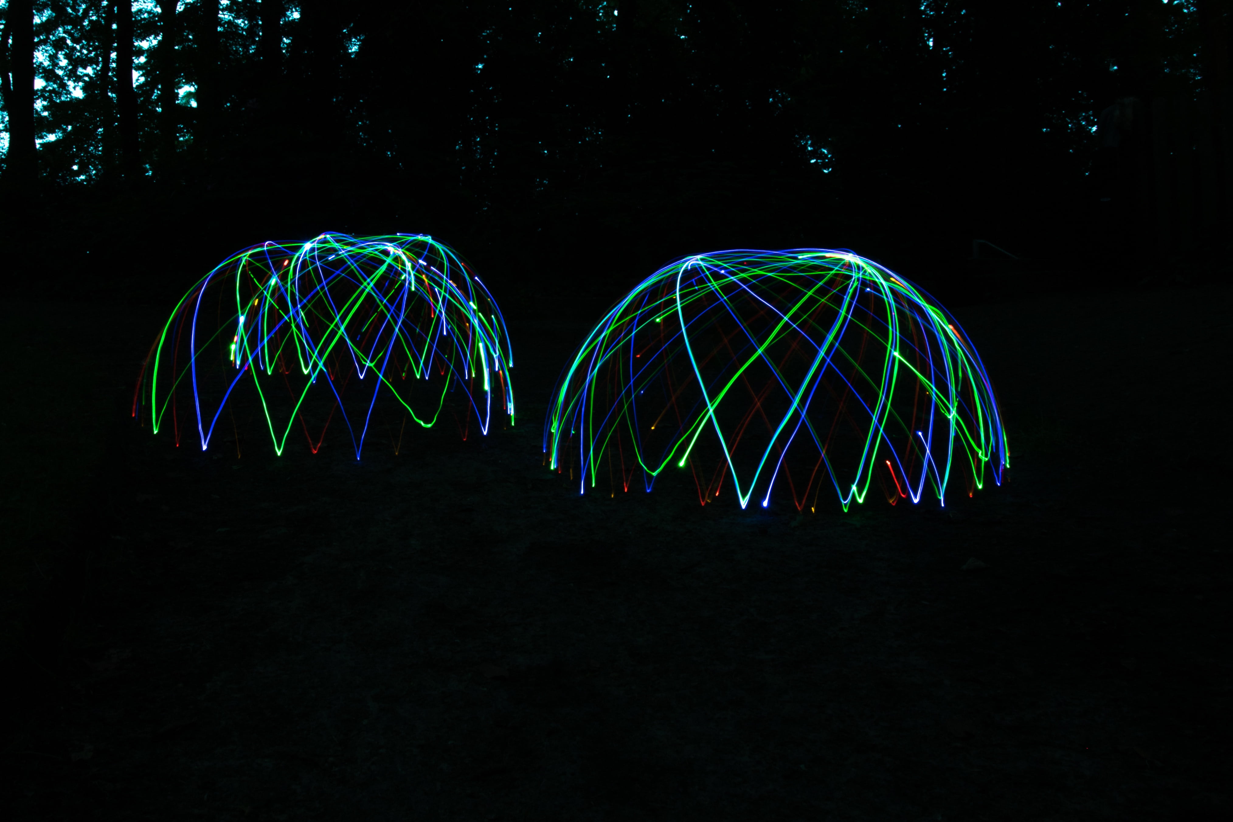 light dome, lights, night, projection, lighting, light ball