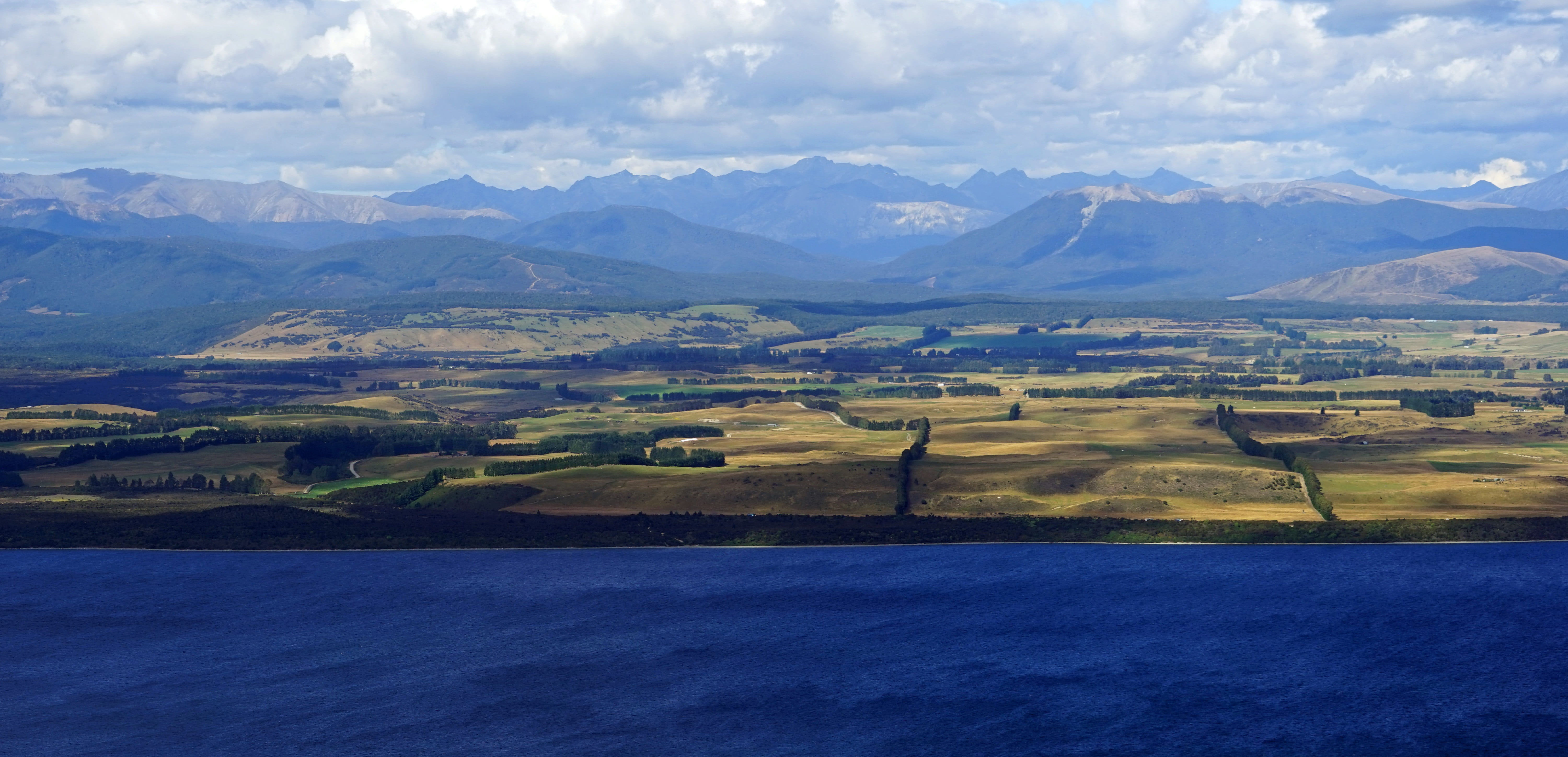 Aerial View, Te Anau, Lake, Lake, Mountains, mood, water, landscape