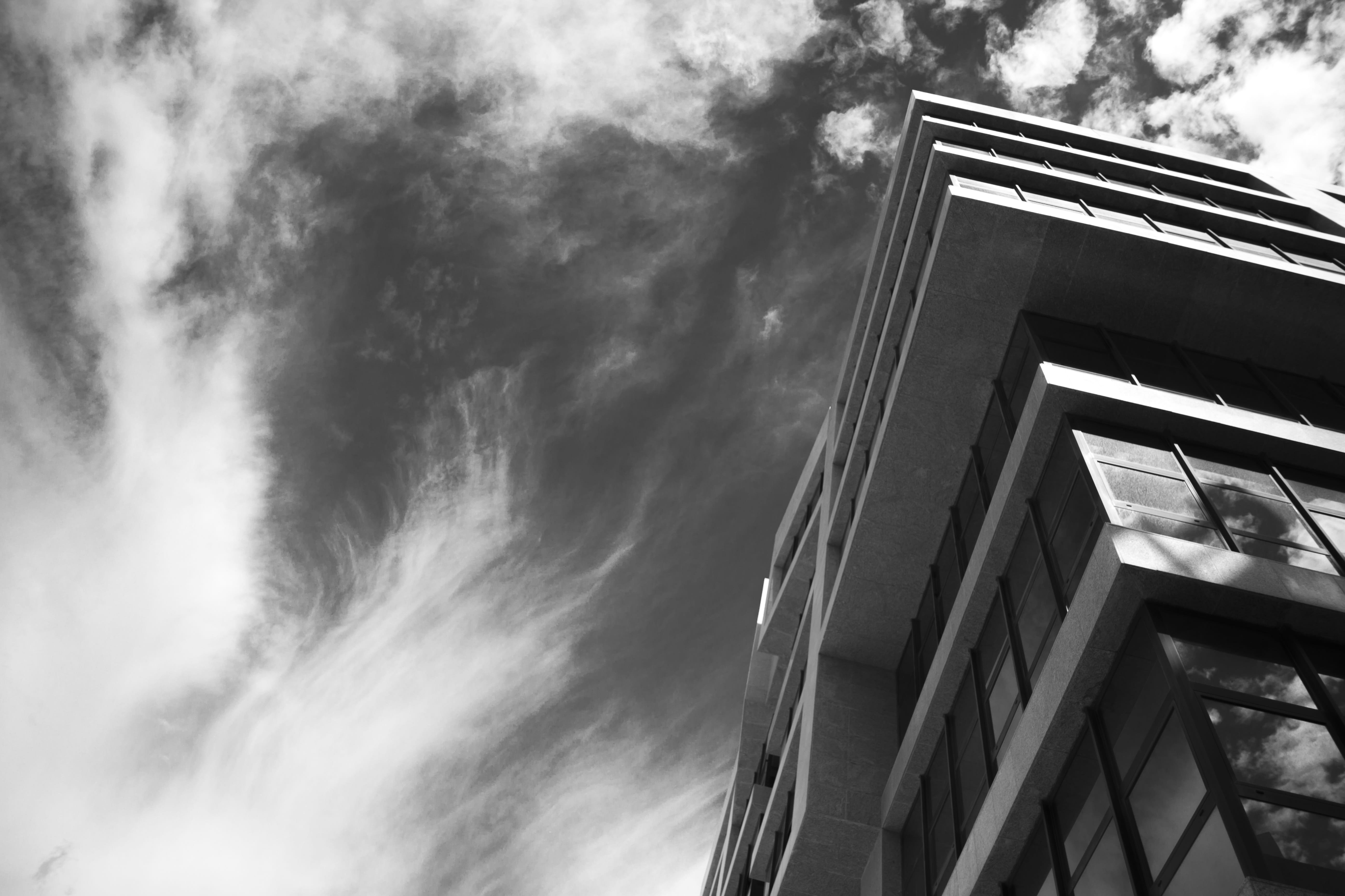 building, city, clouds, sky, cloud - sky, low angle view, architecture