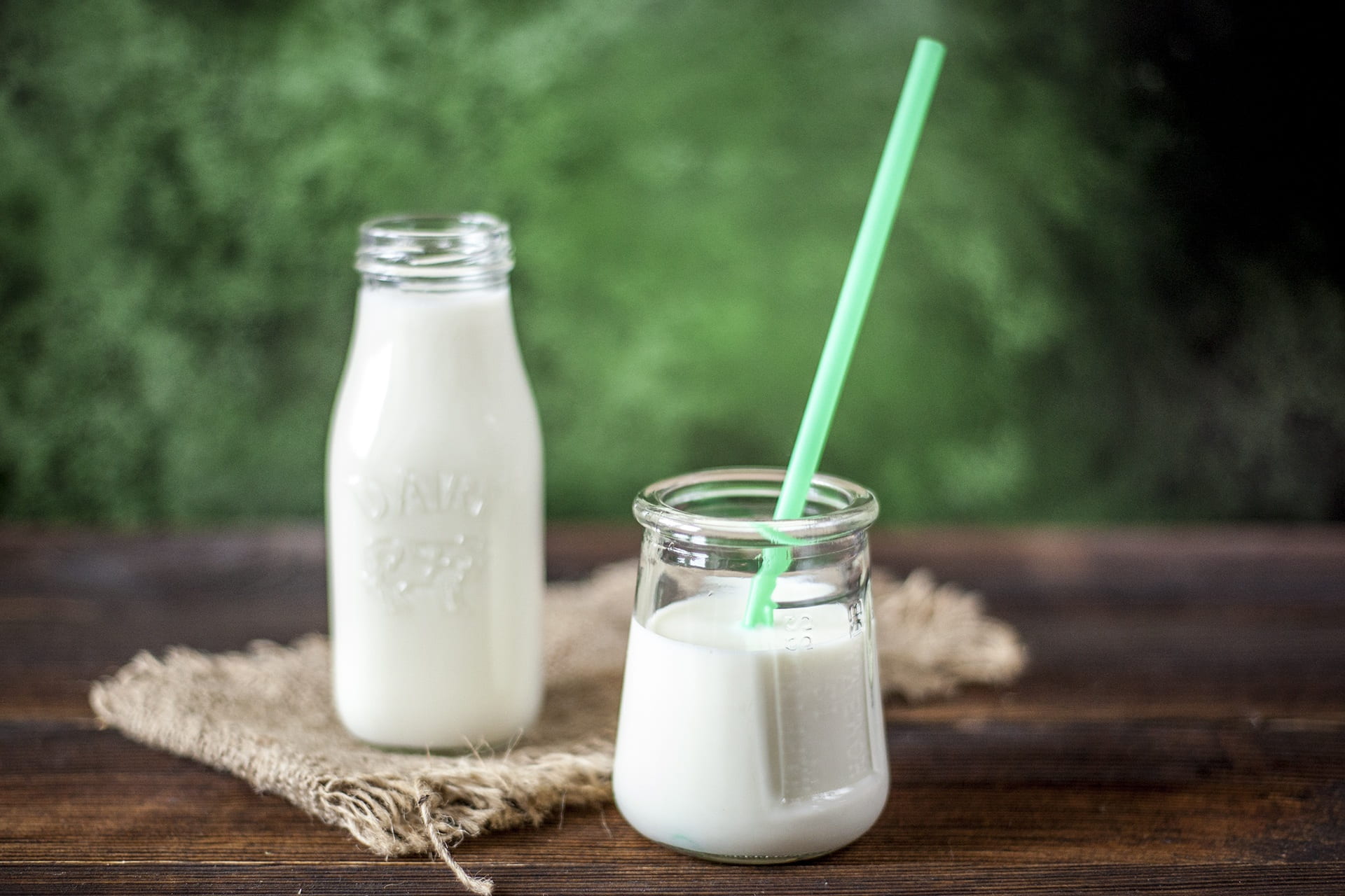 milk in clear glass jar, yogurt, drink, calcium, cream, bottle