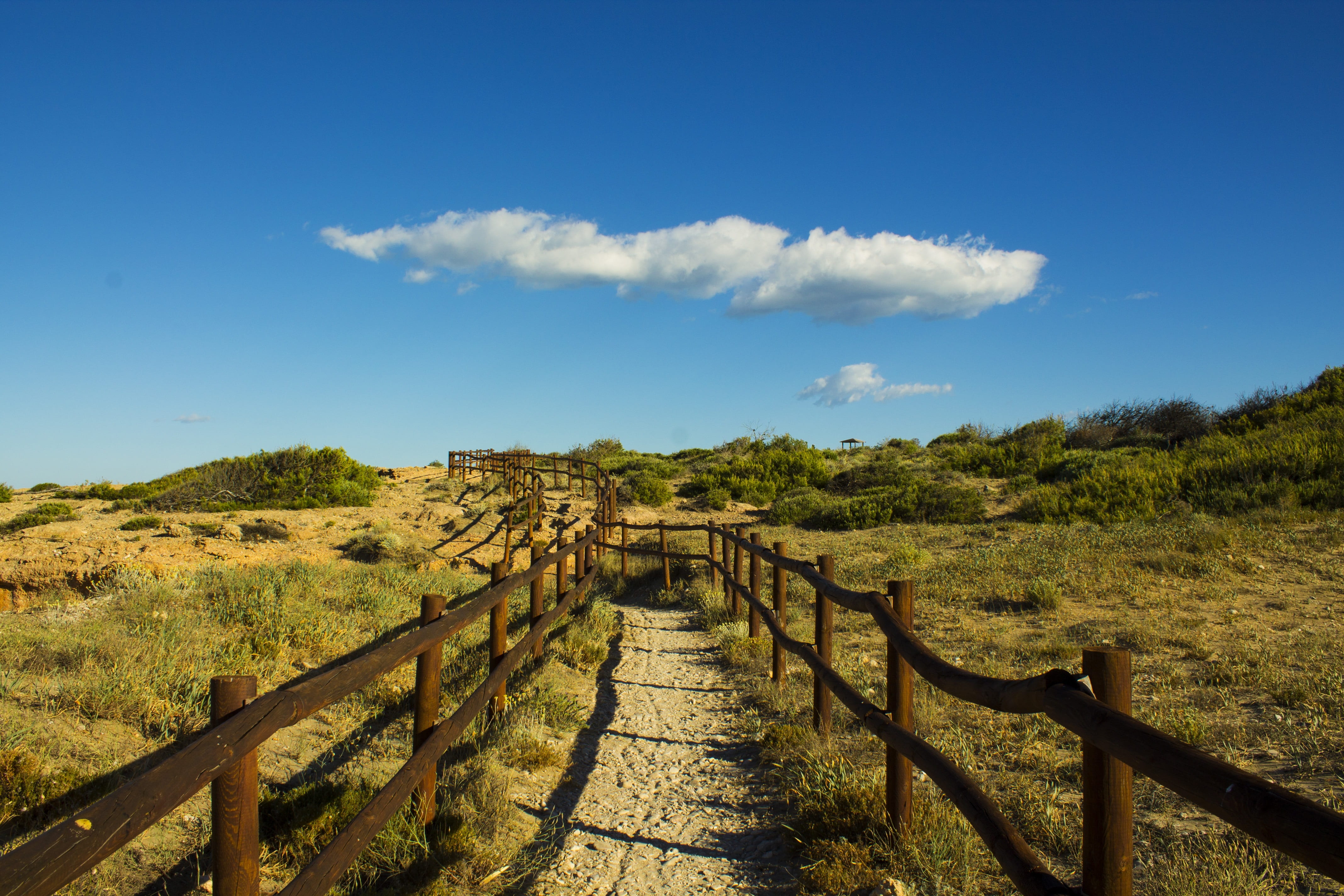 cloud, path, sky, landscape, blue sky, nature, environment