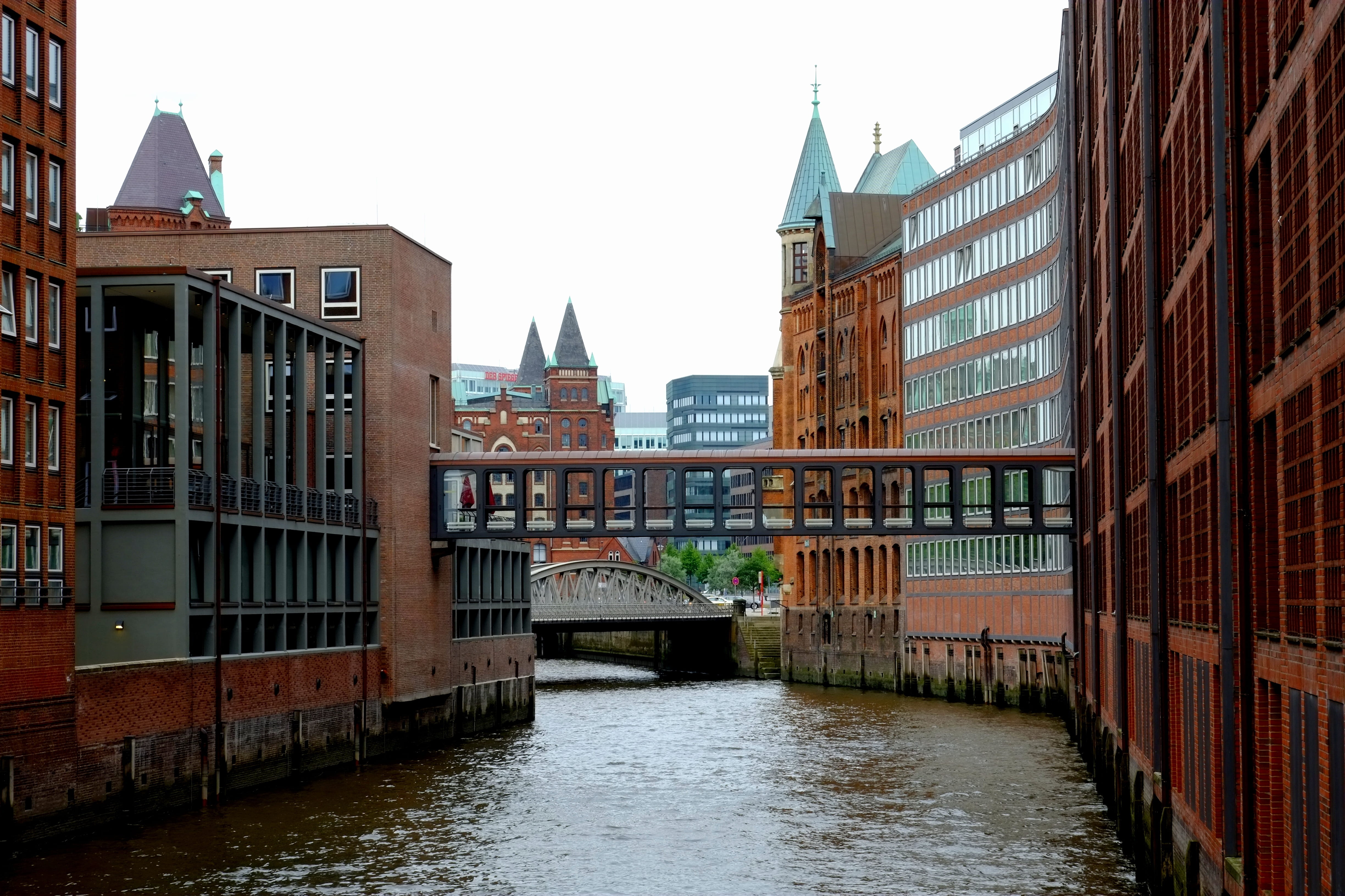 Hamburg, Channel, Building, speicherstadt, water, architecture