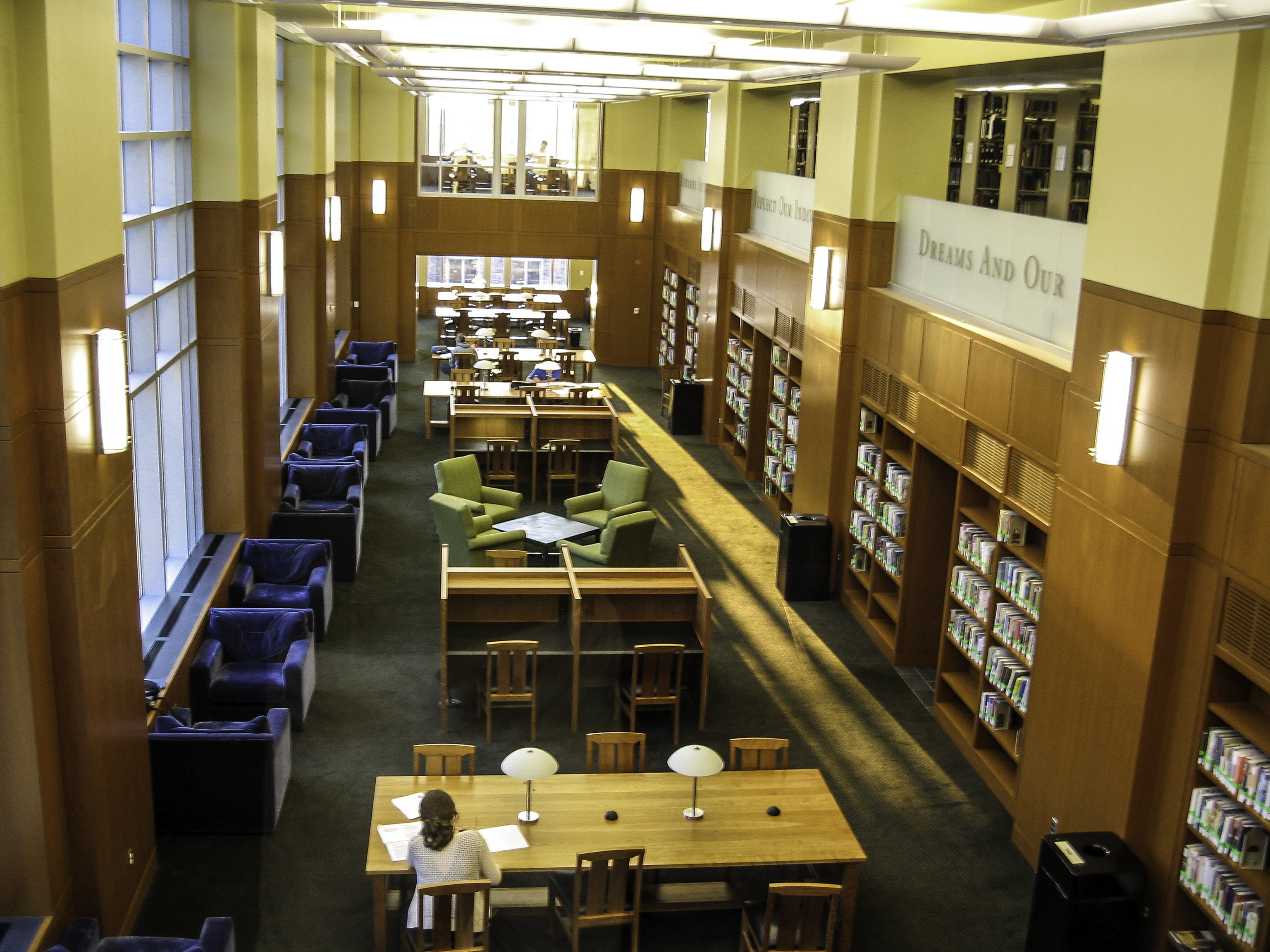 Study Room in Bostock Library at Duke University, college, durham