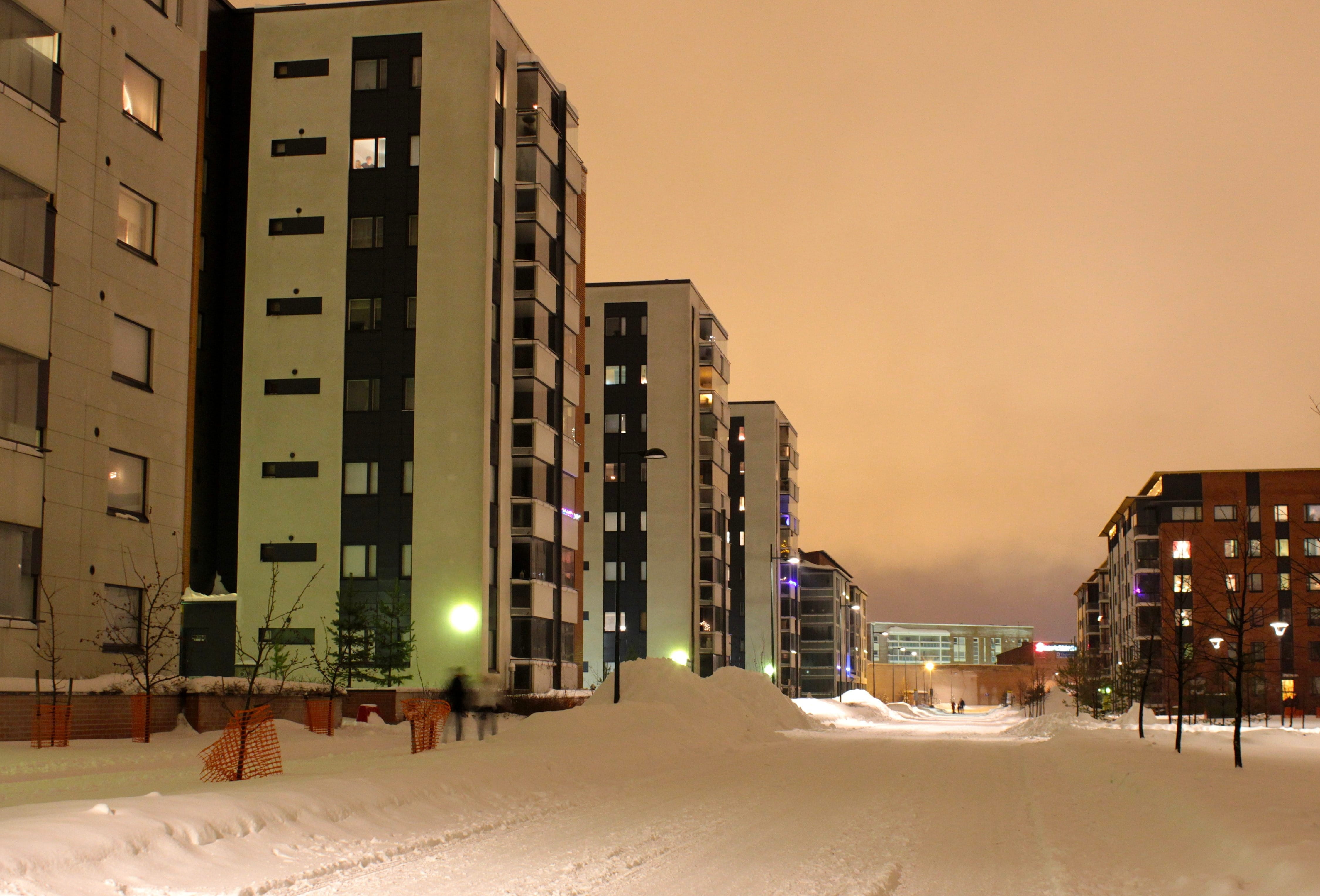 Oulu, Finland, Winter, Snow, Ice, City, cities, architecture