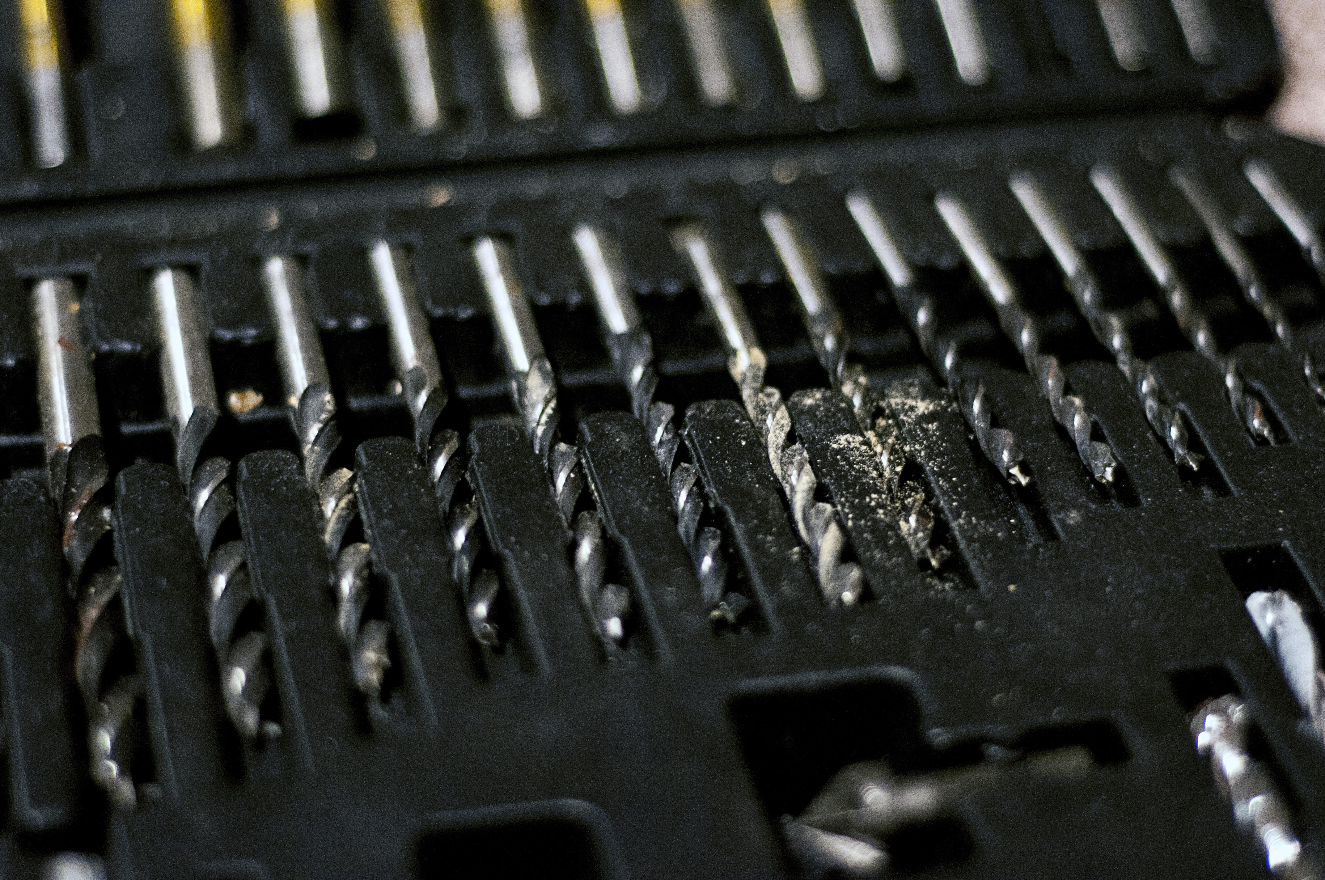drills, bits, tools, construction, close-up, selective focus