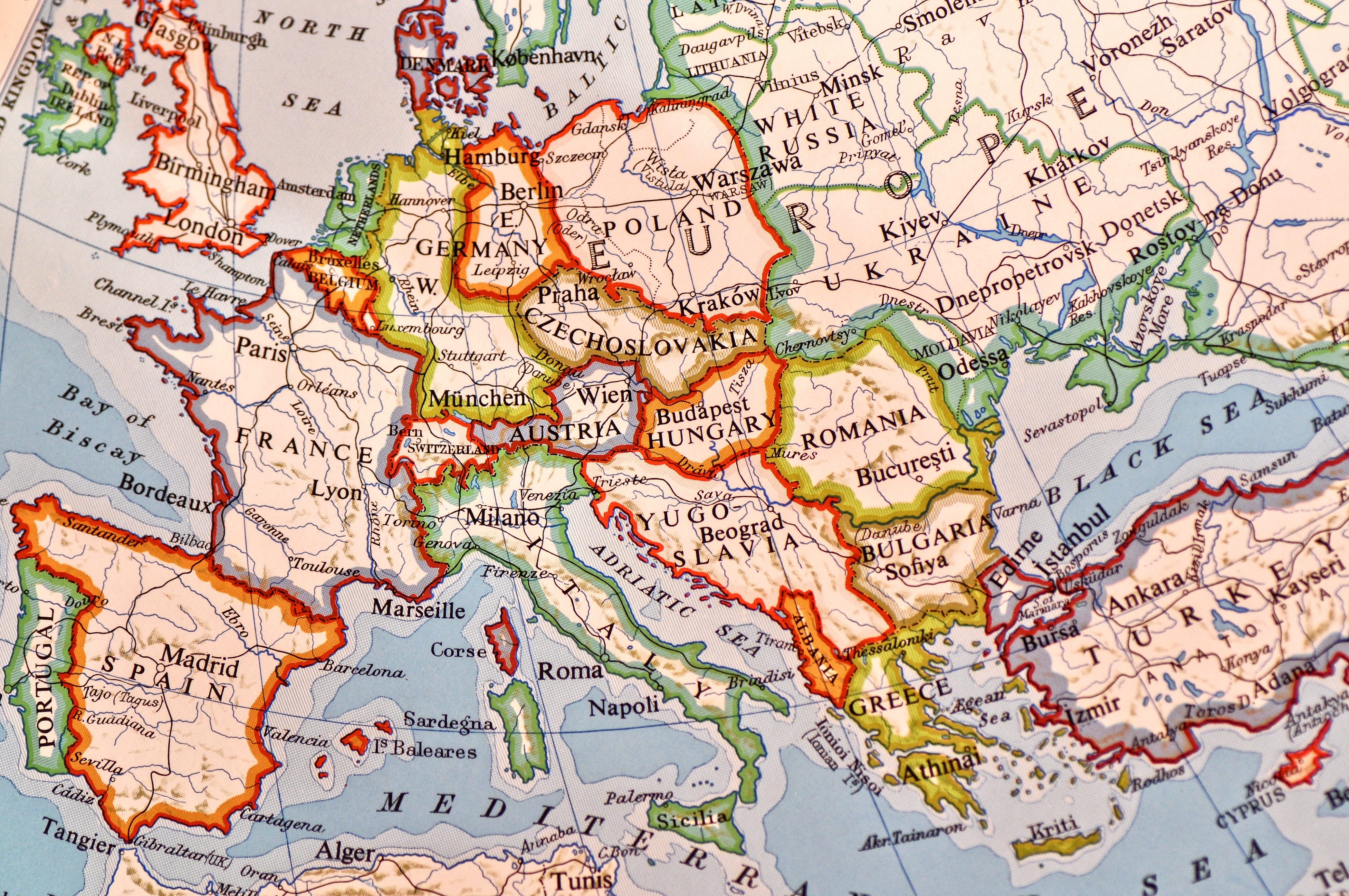 Europe map, map of the world, map of europe, country, states