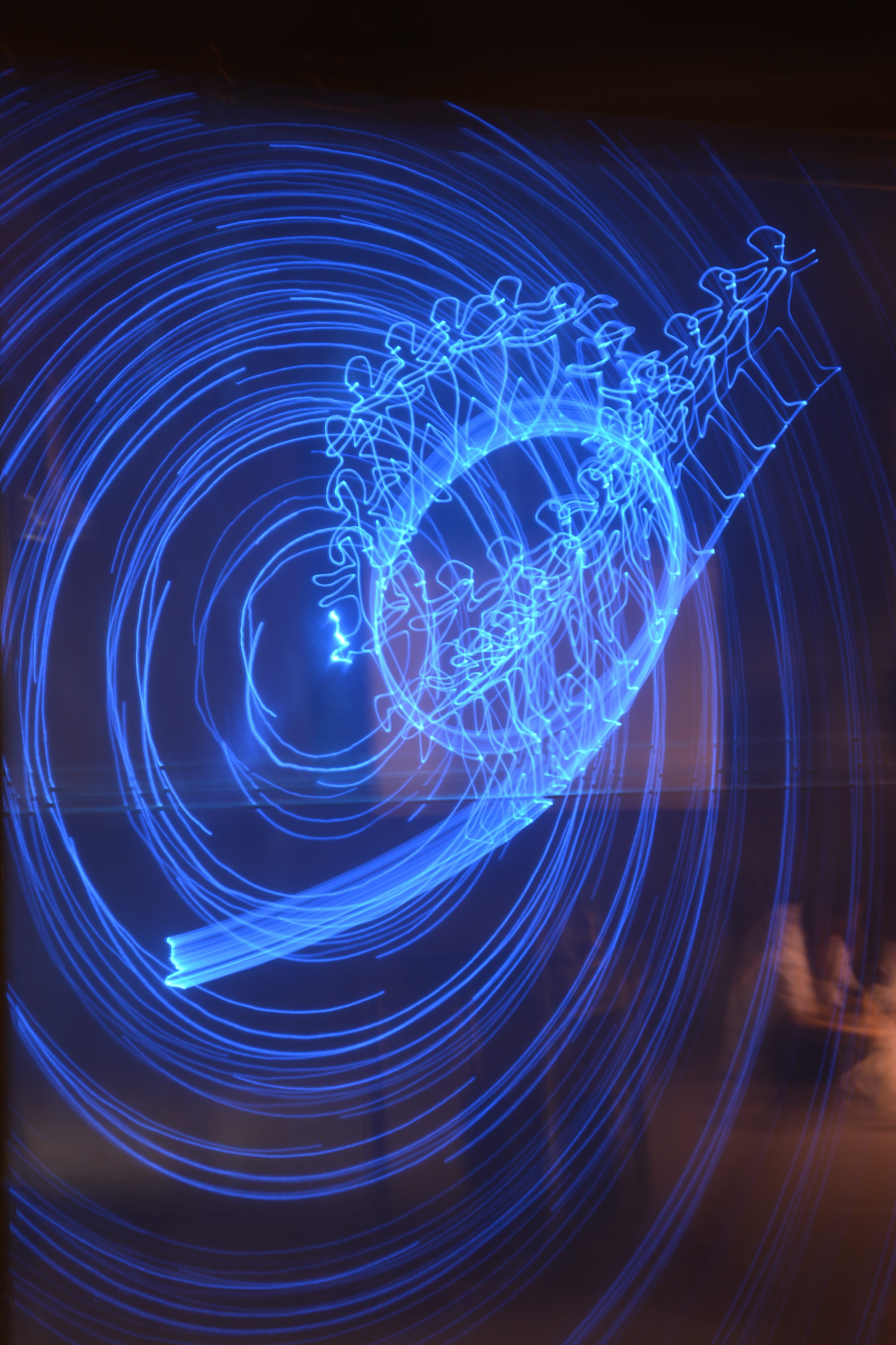 Delay, Time-Lapse, Laser, technology, communication, blue, speed