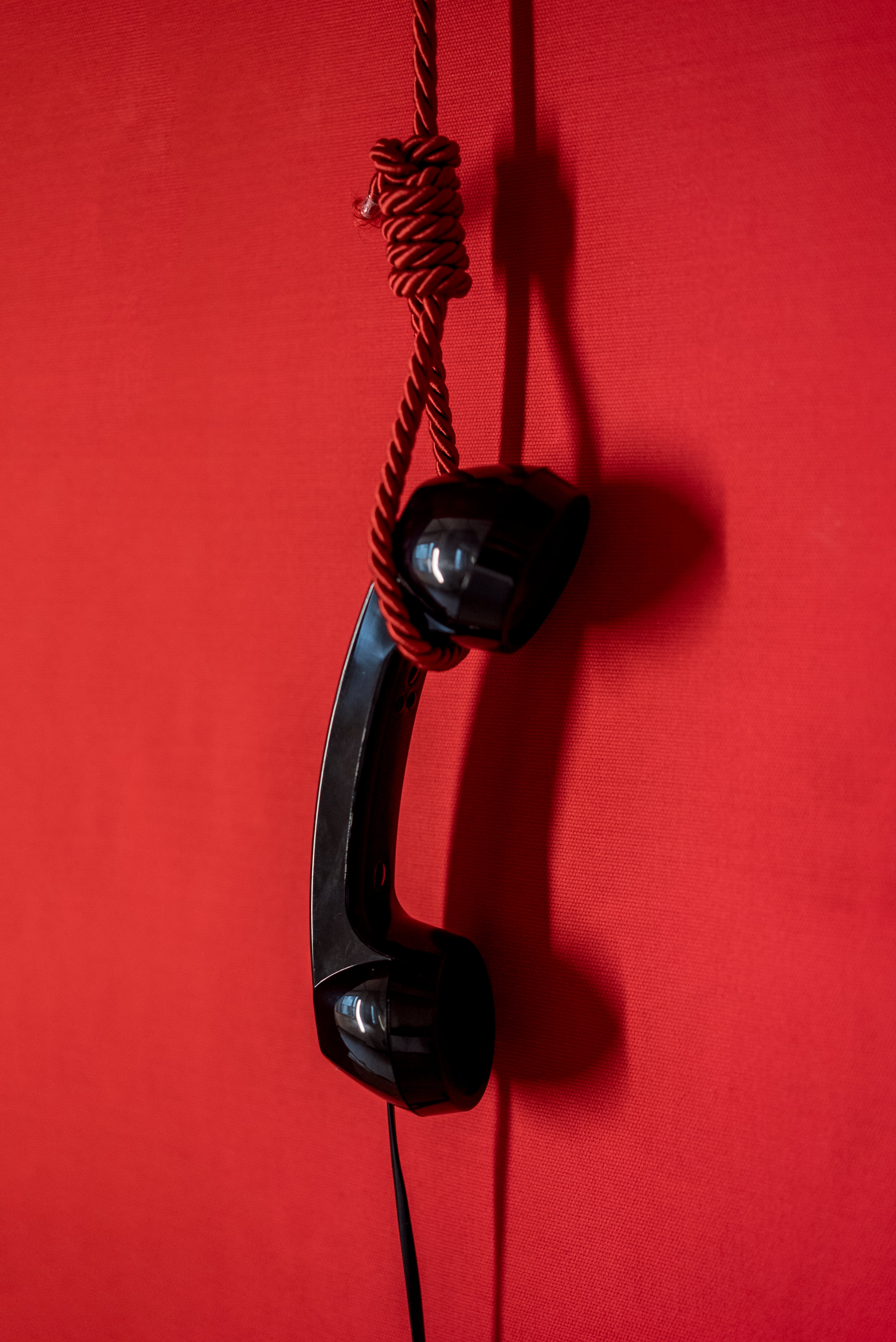 black suicide telephone, pay phone, noose, technology, hanging