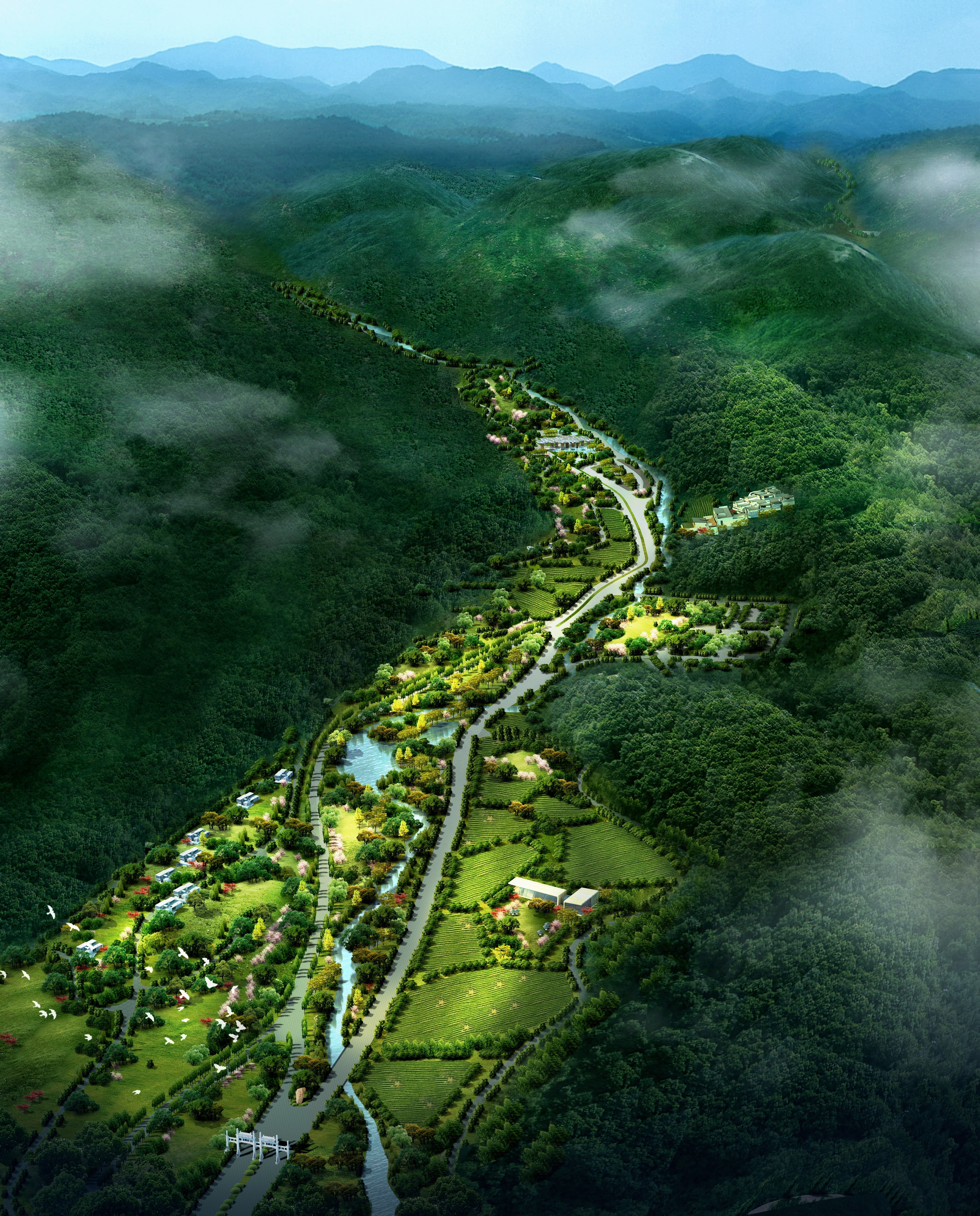 park, rendering, visualization, architecture, visualization 3d