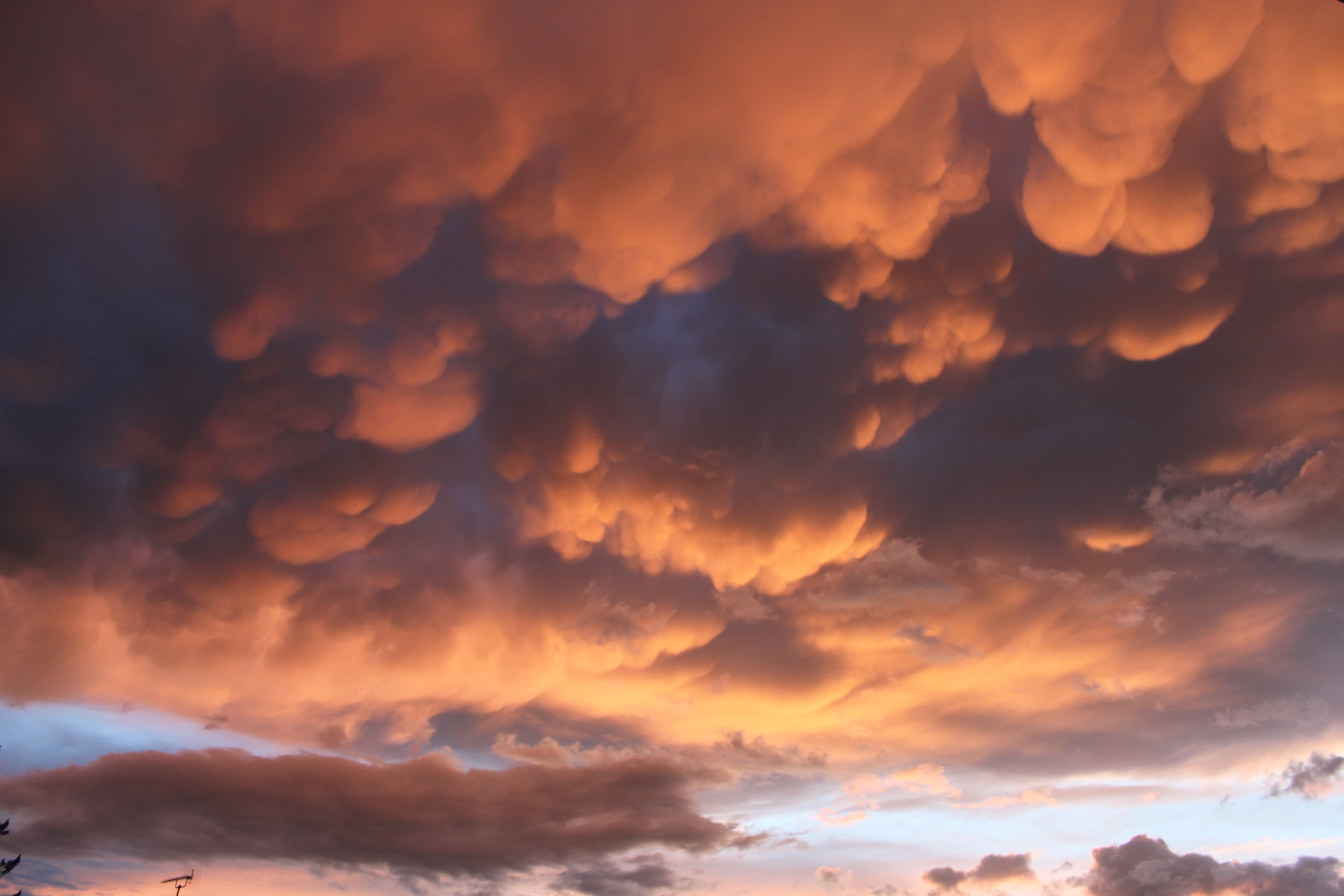 clouds, sunset, thunderstorm, sky, evening sky, abendstimmung