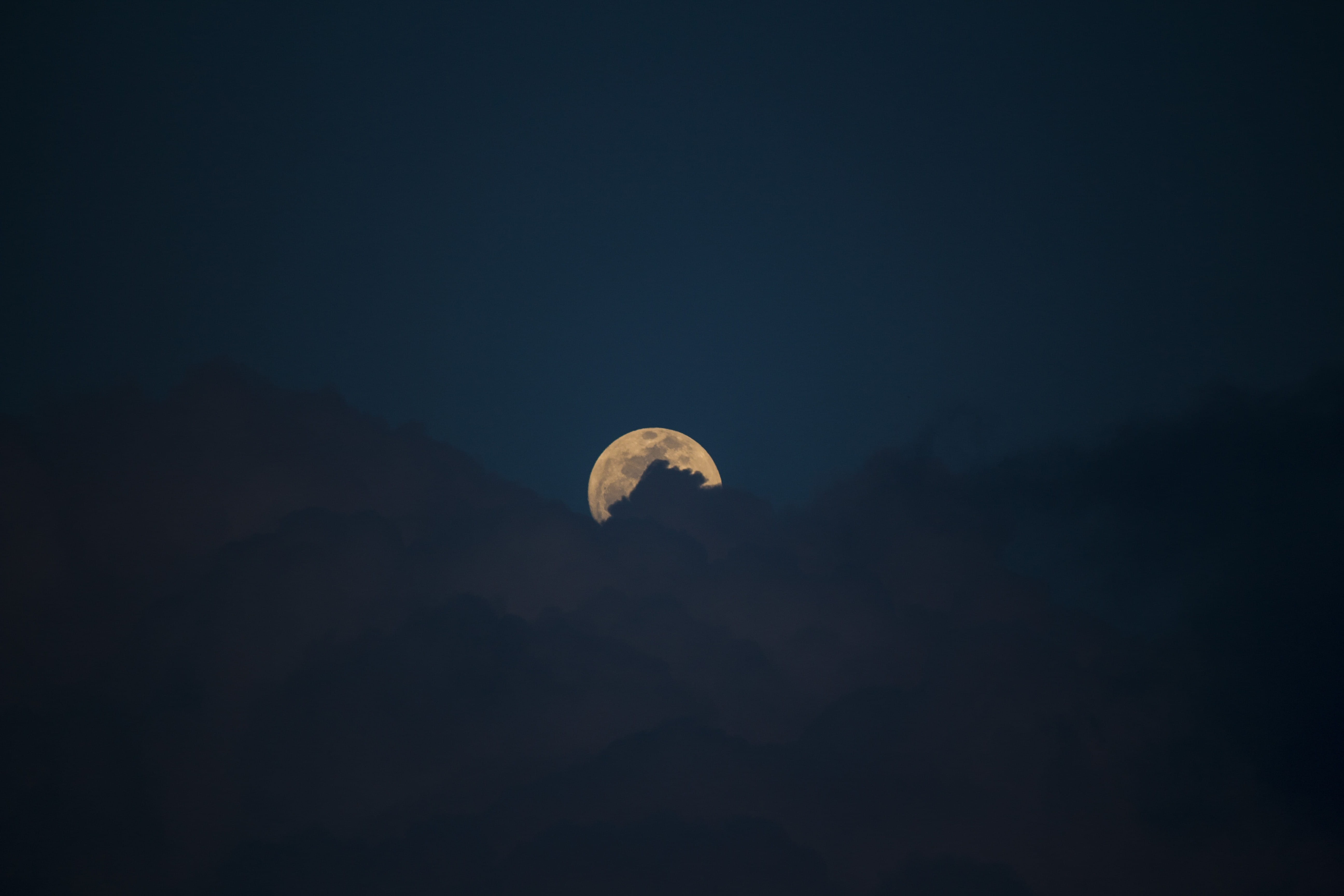 moon, cloud, clouds, full moon, night, darkness, moonlight