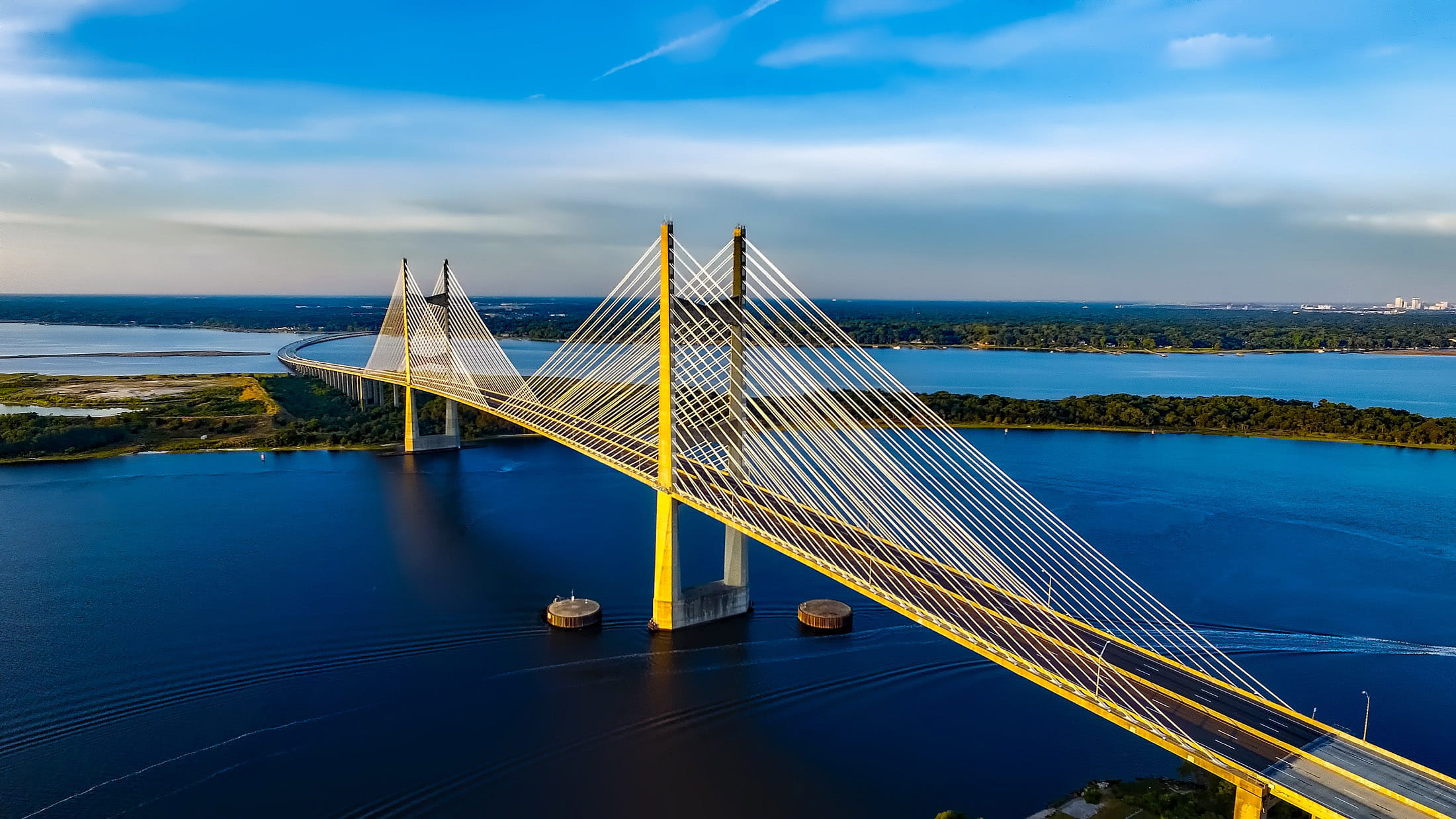 Dames Point Bridge in Jacksonville, Florida, architecture, photos