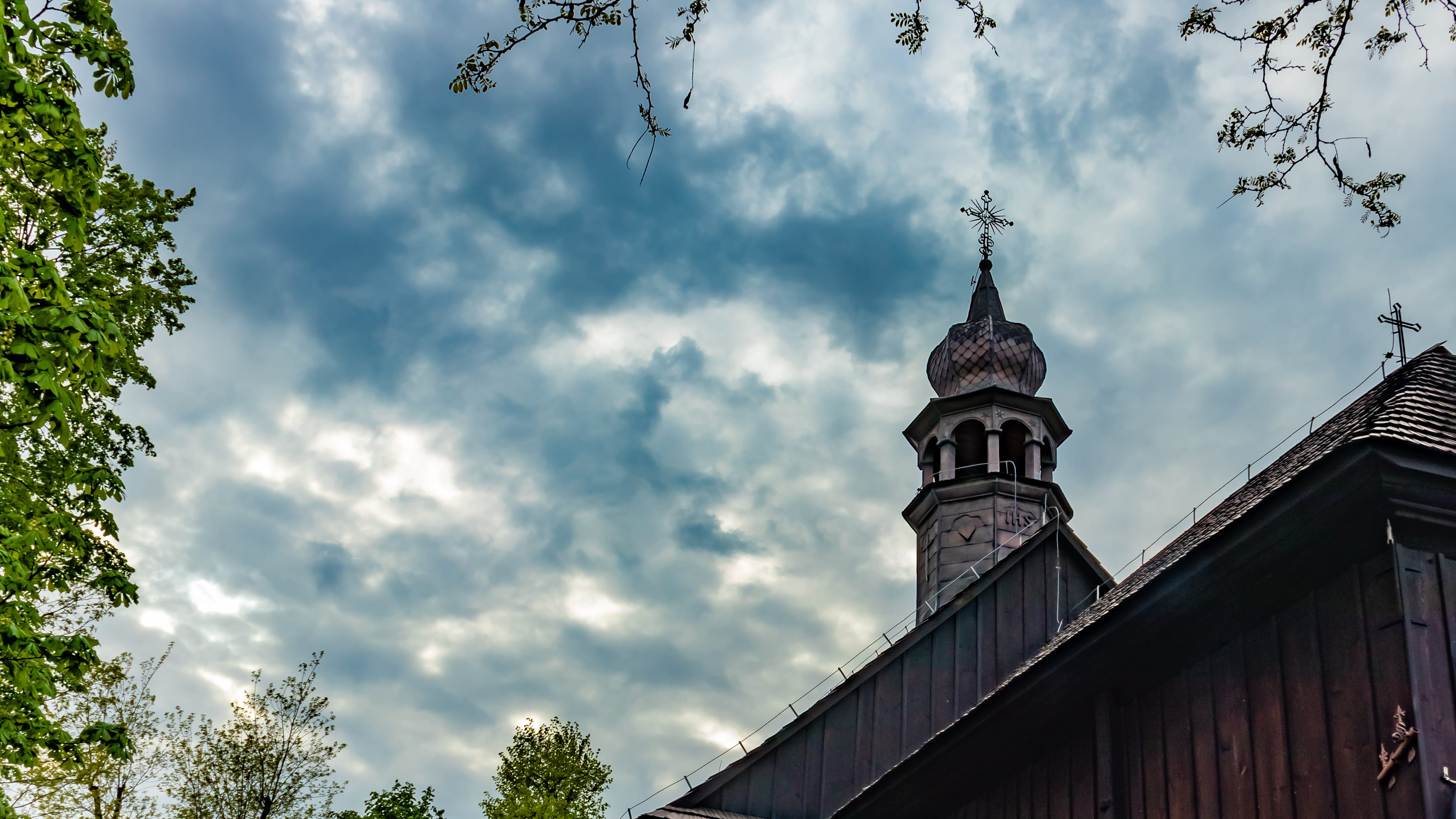 church, clouds, sky, architecture, cloud - sky, low angle view