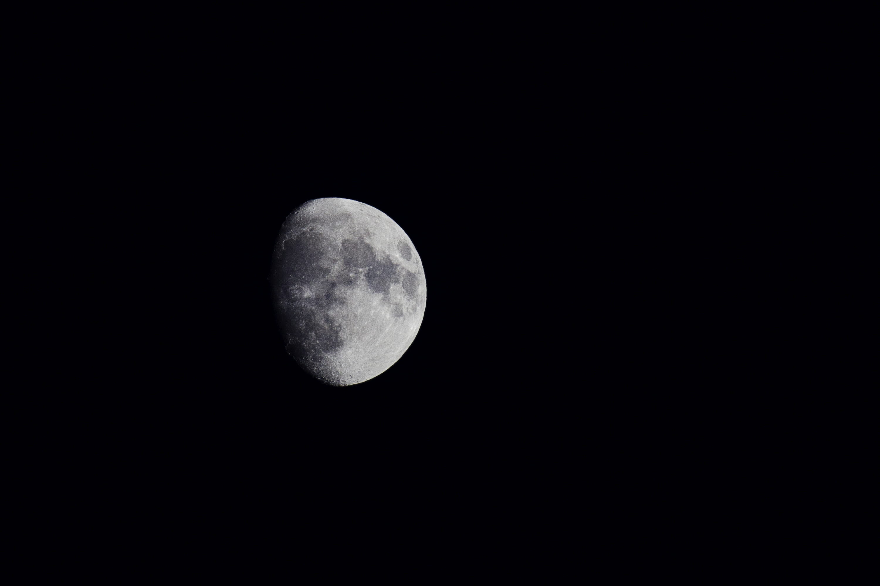 Free download | HD wallpaper: half moon, photo of moon, nightsky, light ...