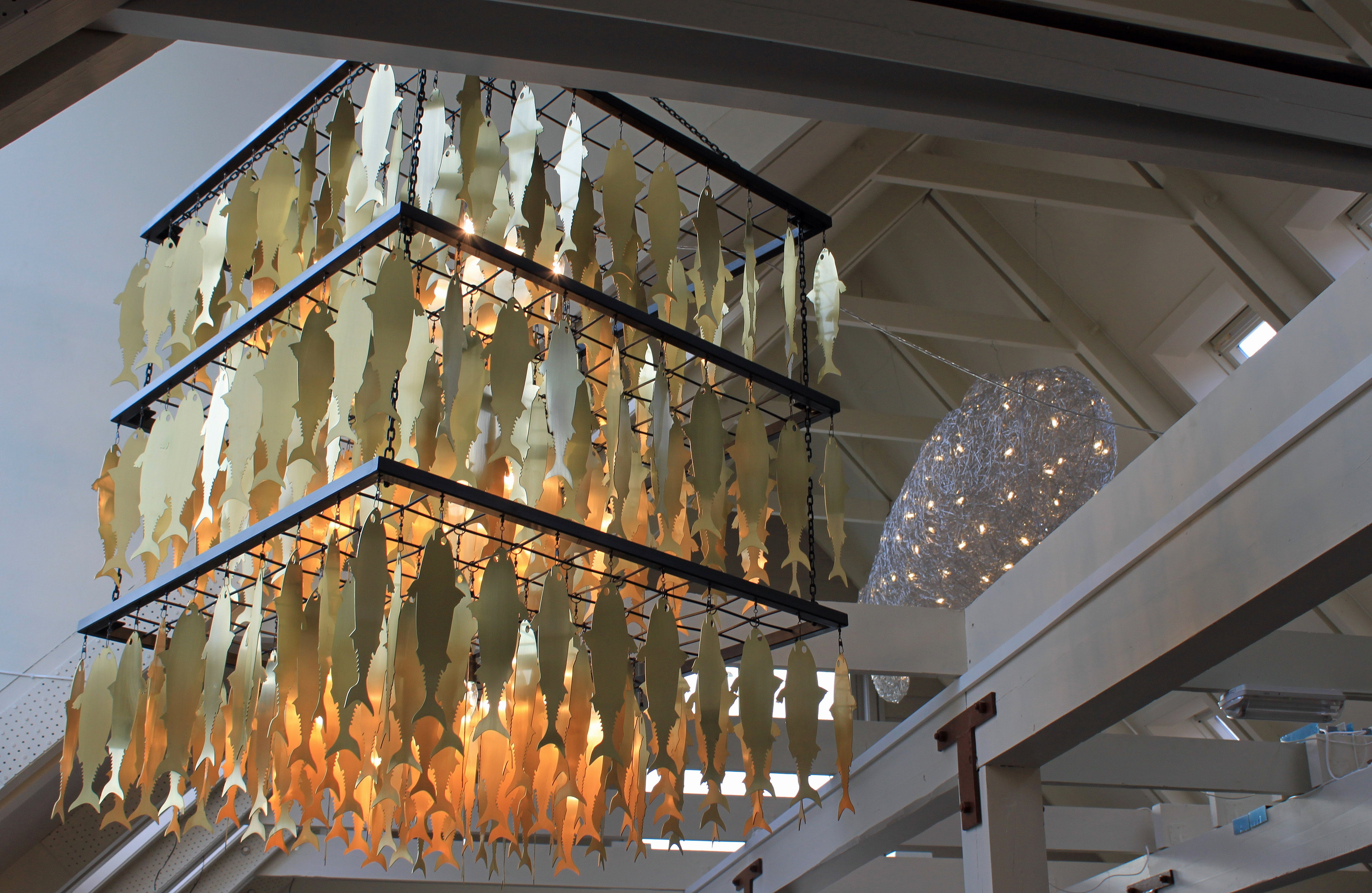 lamp, fish, lighting, objects, lichtspiel, lighting equipment
