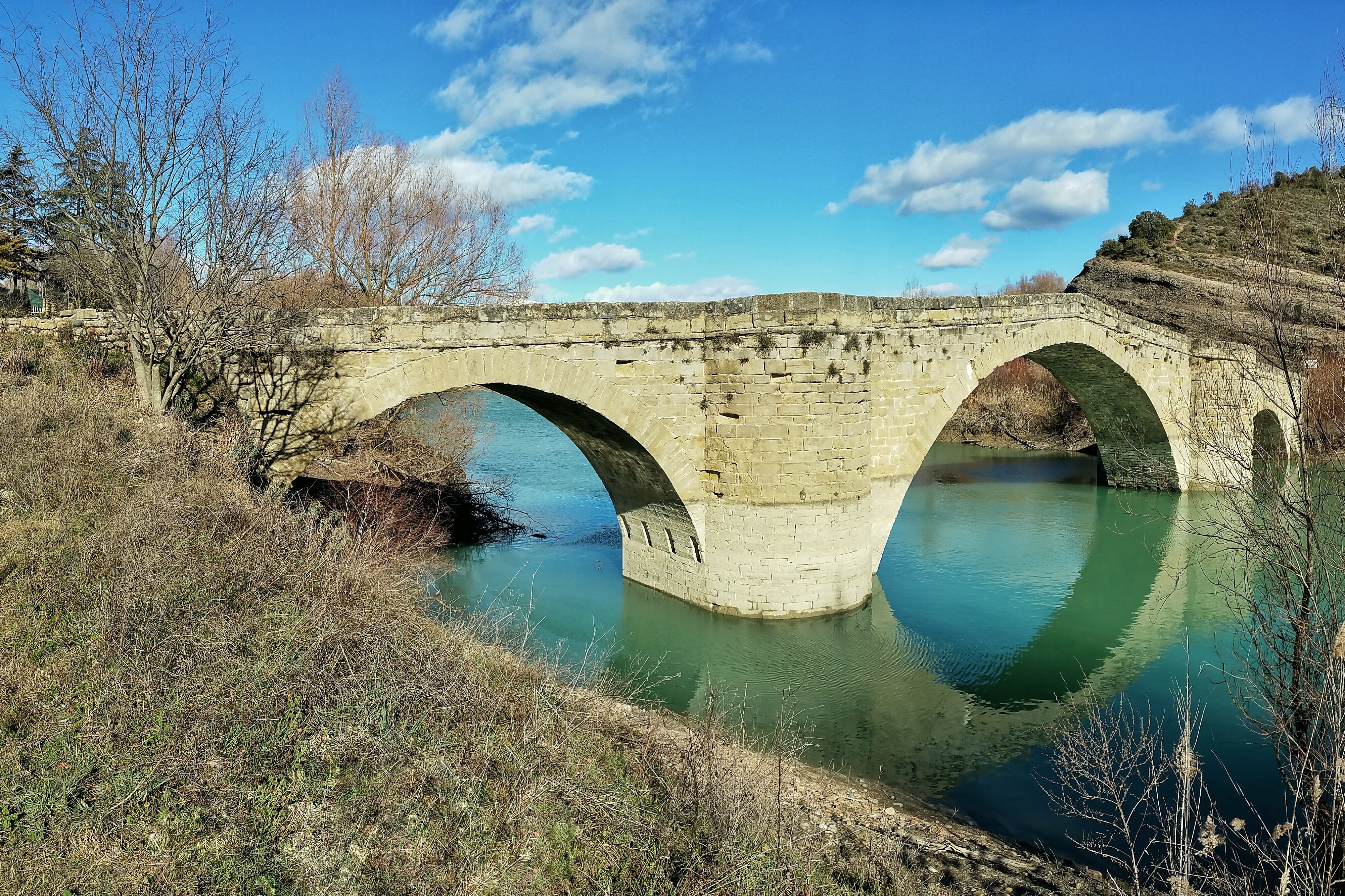 bridge, graus, medieval, river, esera, medieval architecture