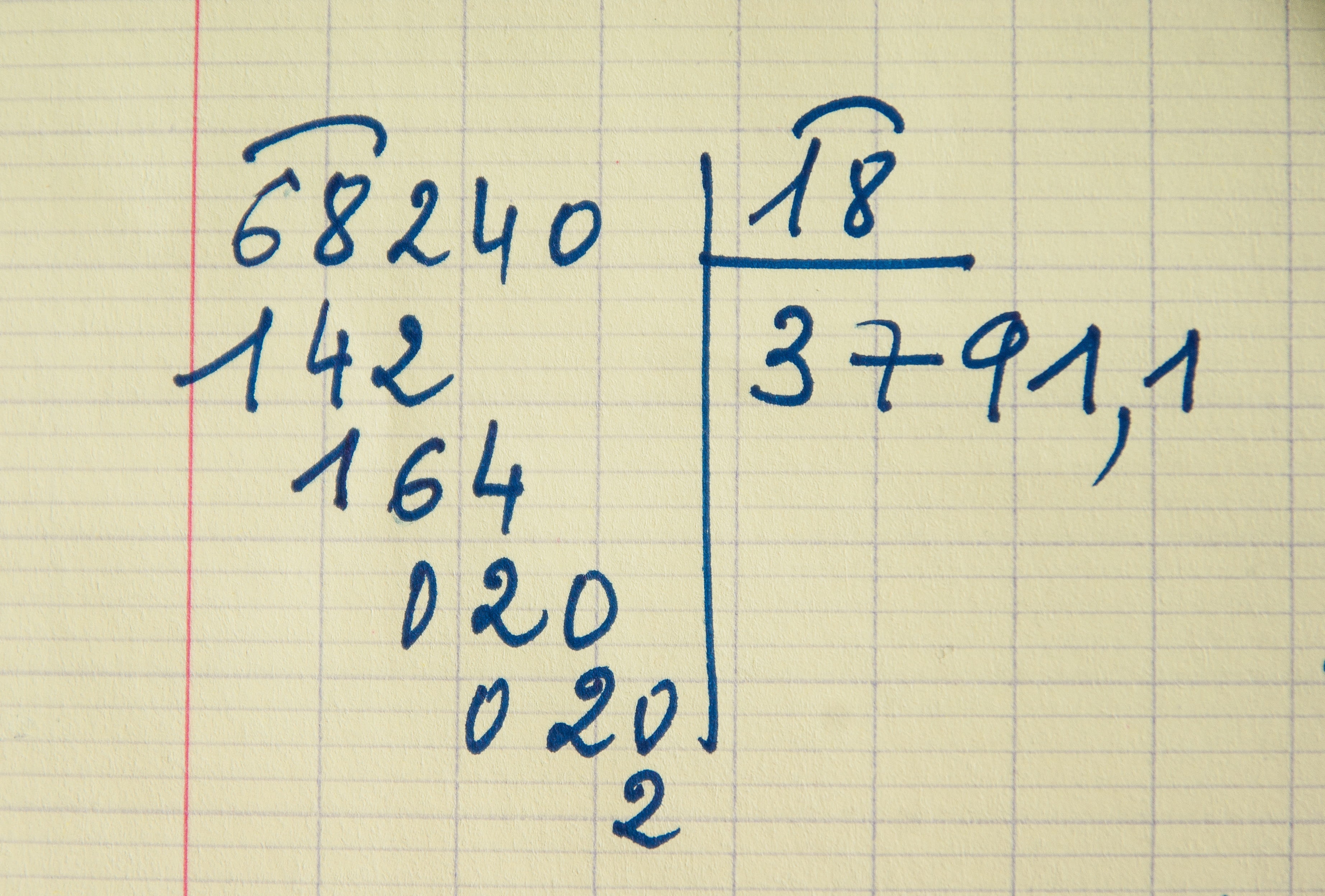 Division, Calculation, Operation, numbers, arithmetic, handwriting