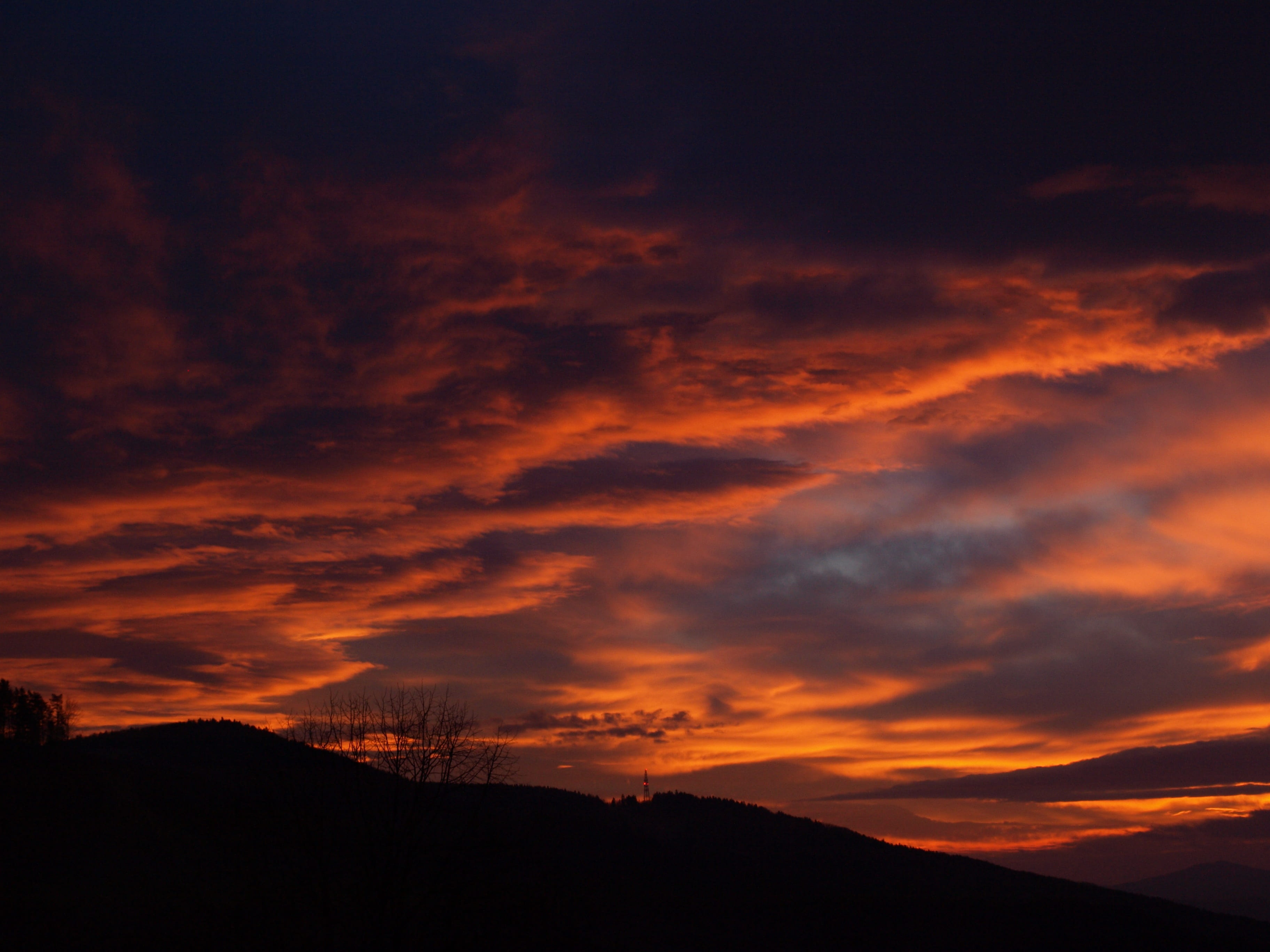 sunrise, panoramic, sky, cloud, landscape, red sky, cloud - sky