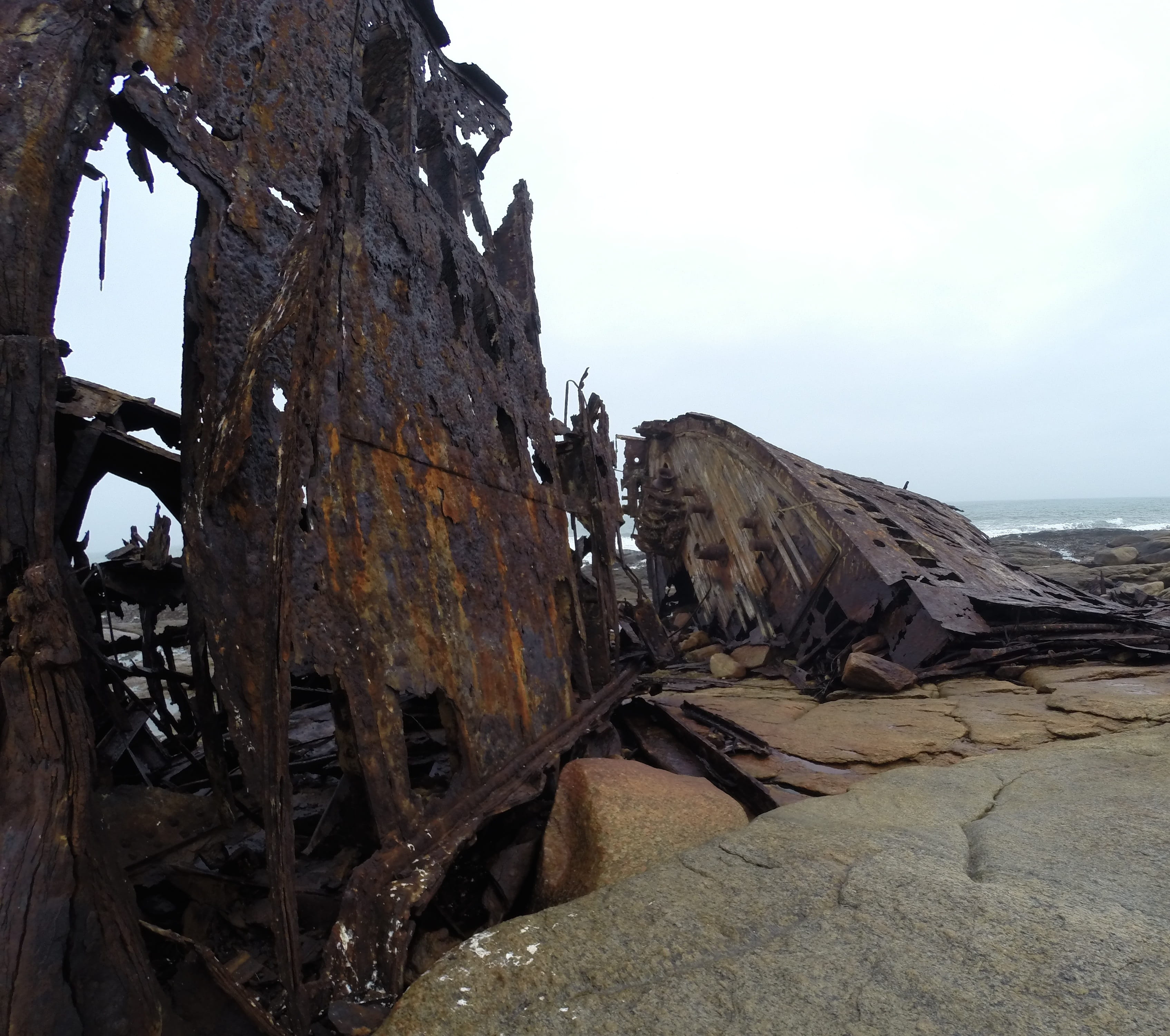 ship wreck on The seashore during day time, shipwreck, desolate