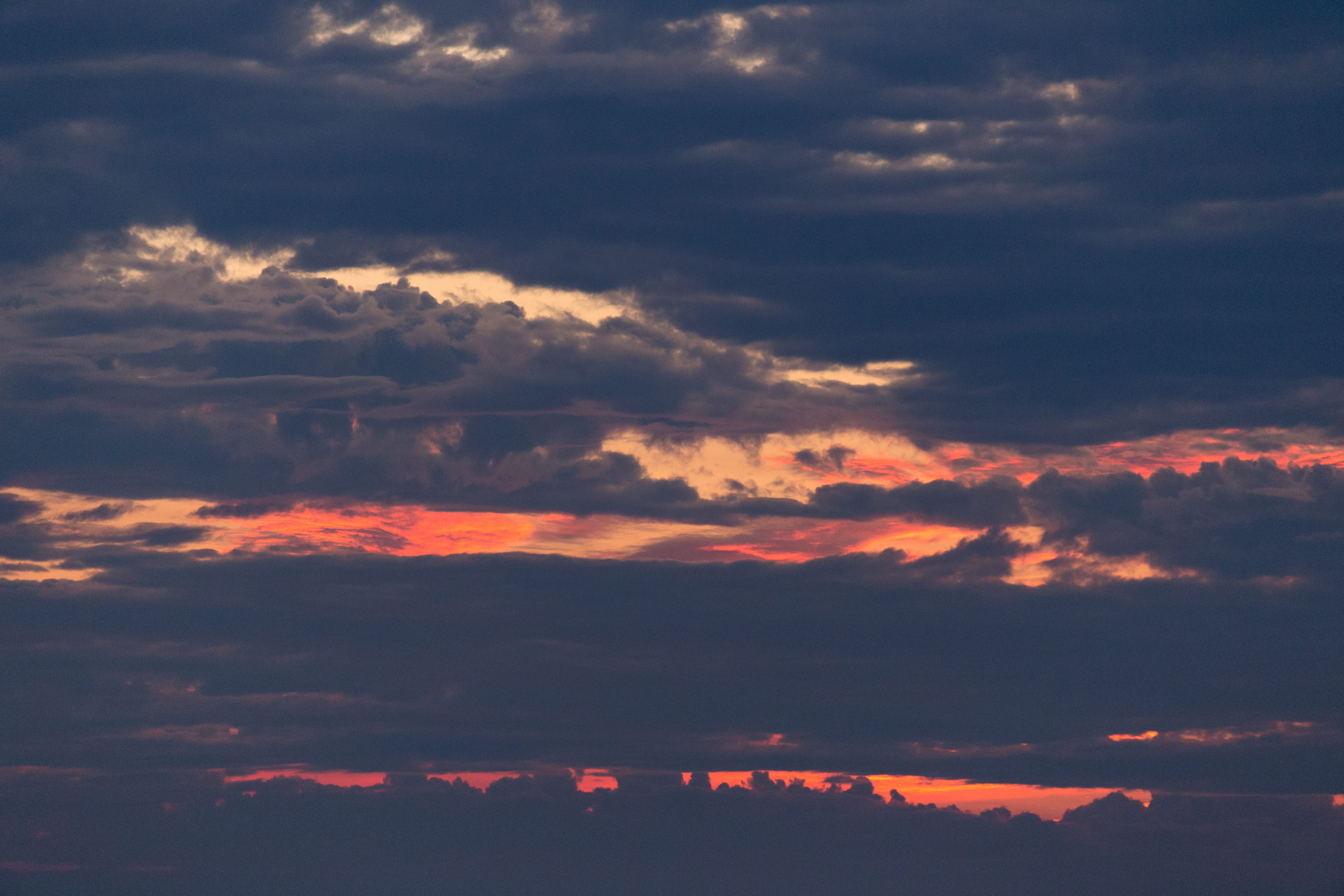 Sunset View Covered by Cloudy Sky, backlit, clouds, cloudscape