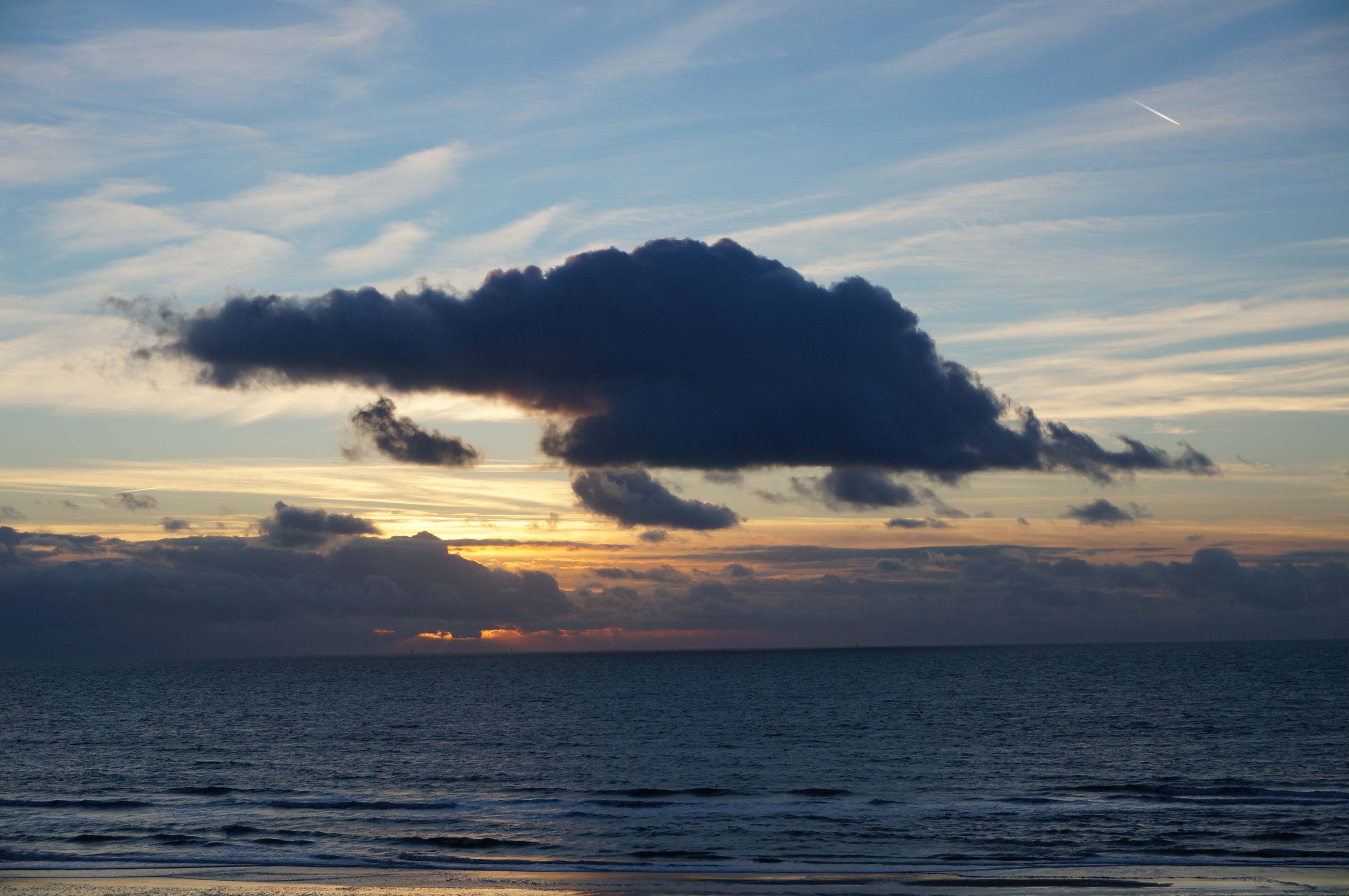 cloud, sunset, ocean, nature, evening, dramatic, sky, cloud - sky