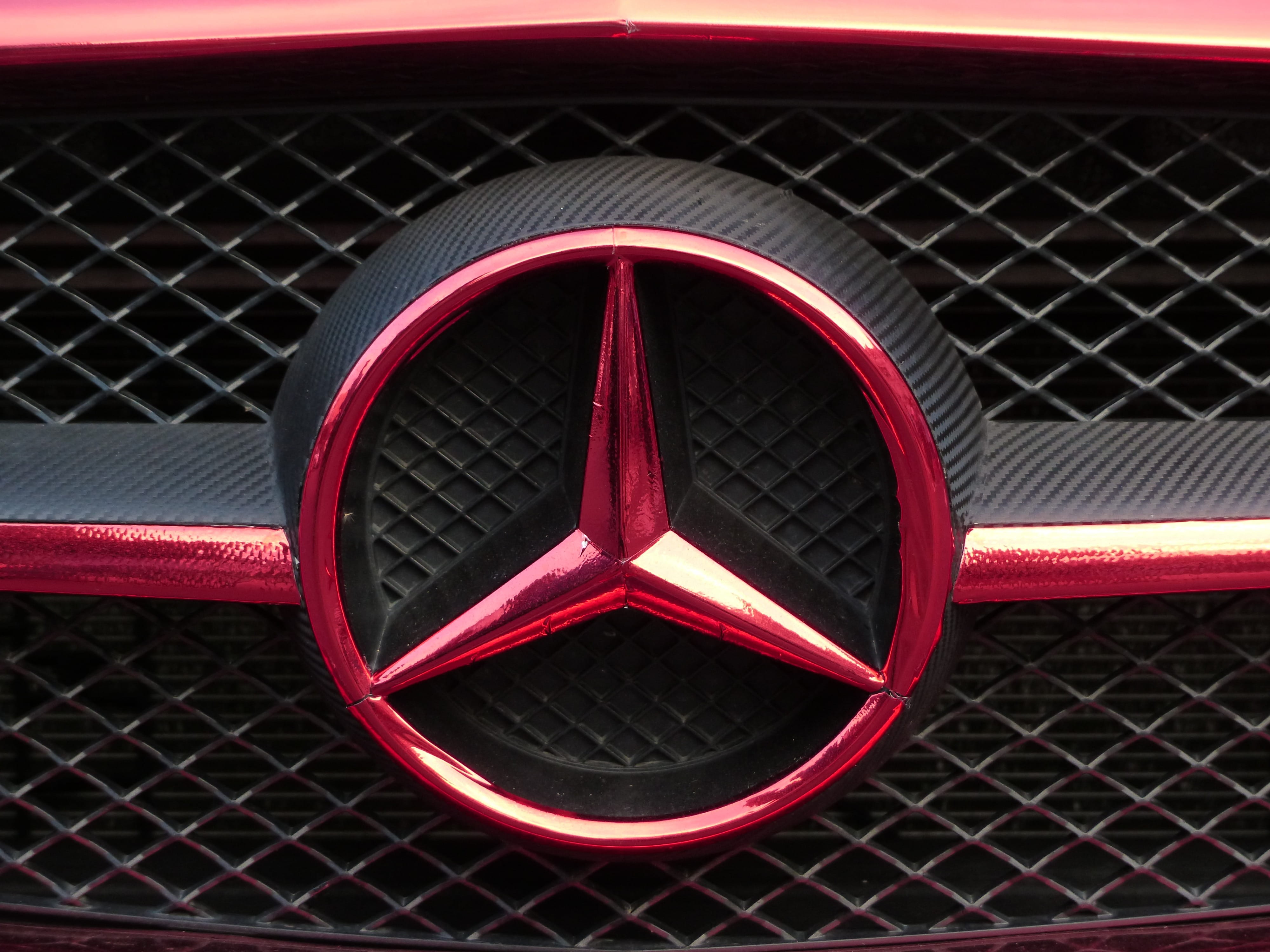 red Mercedes-Benz logo, Star, Star, Car, Brand, mercedes star