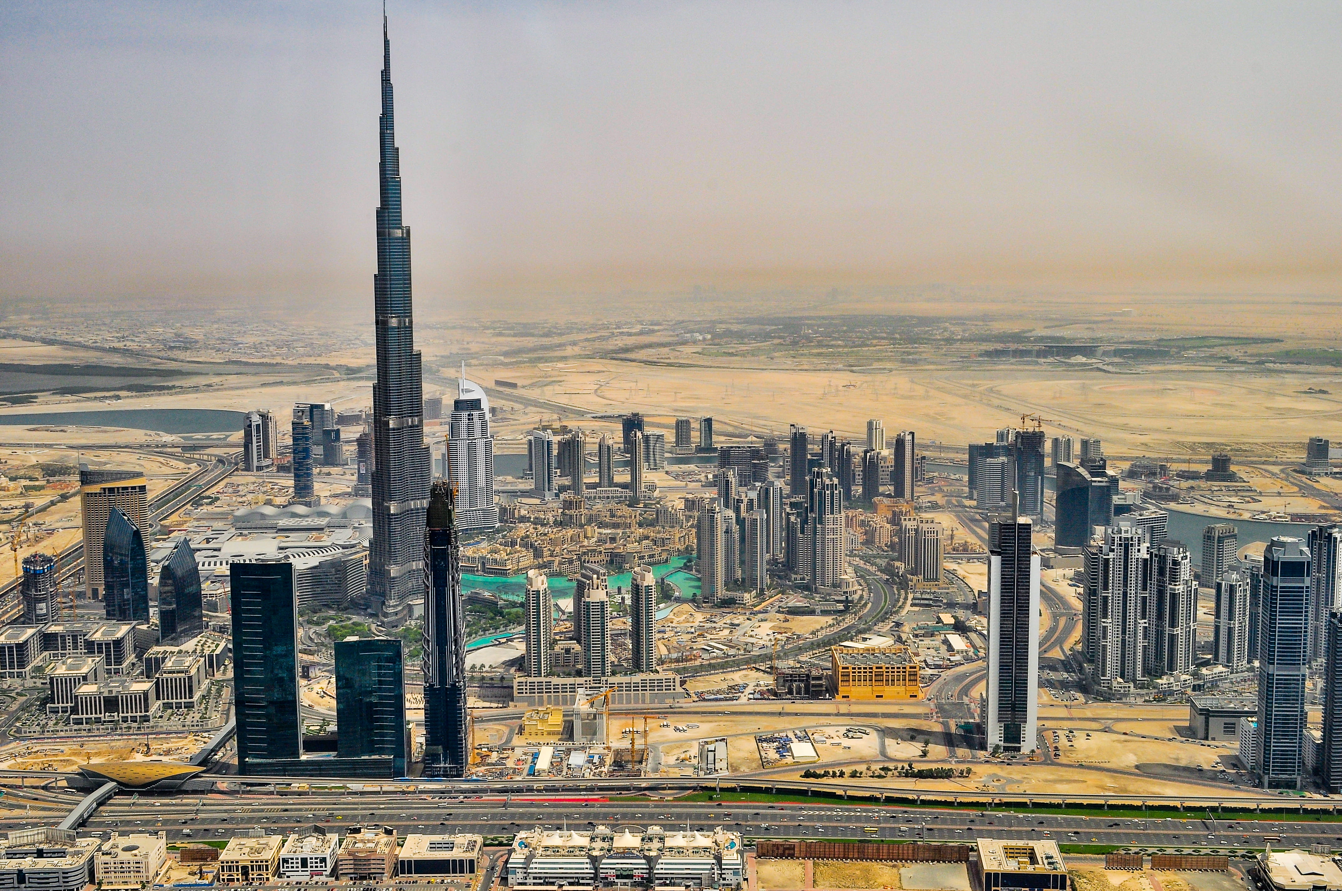 Dubai without the smog, Burj Khalifa, Dubai, skyscraper, building