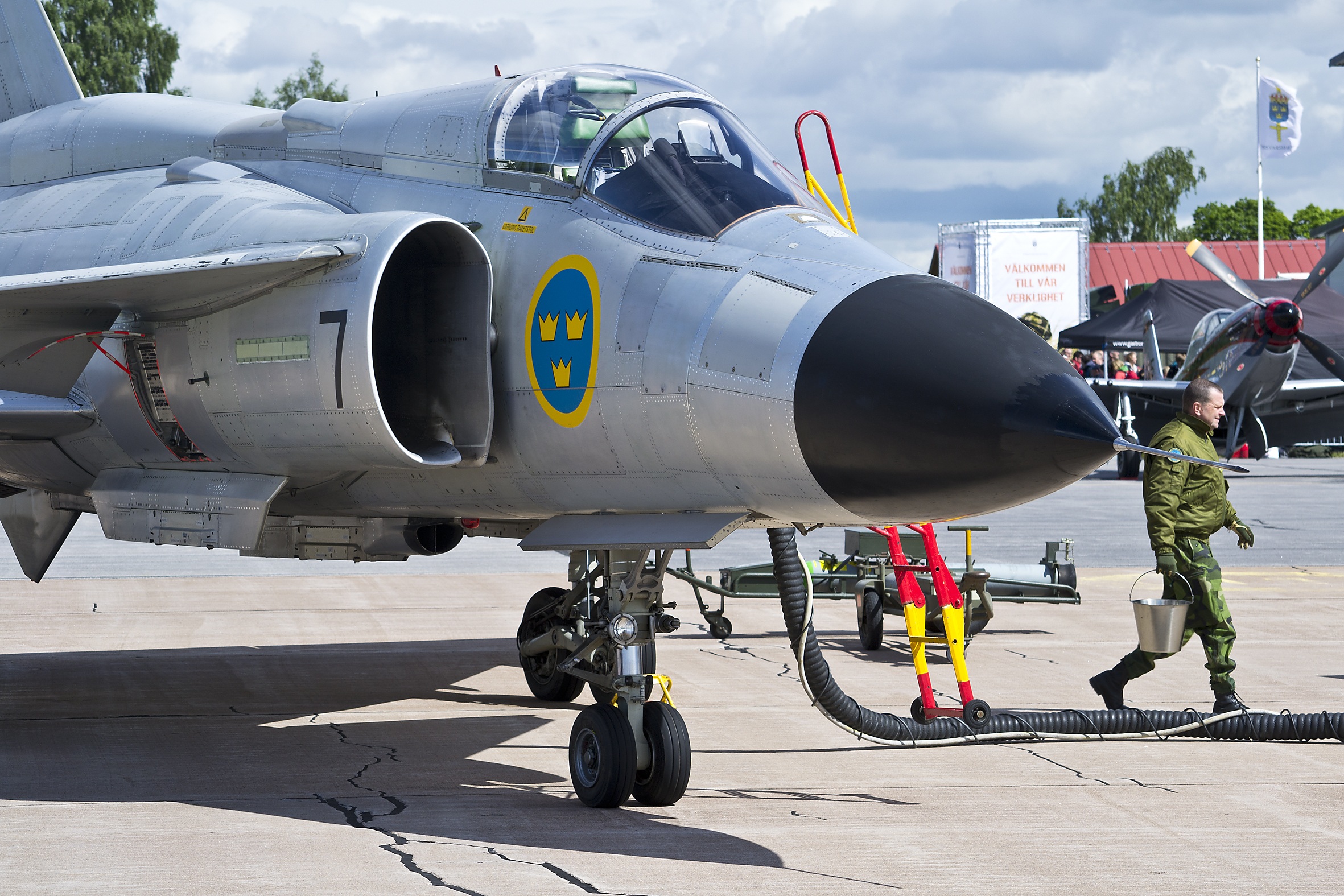 Free Download | HD Wallpaper: Air Force, Viggen, Ajs 37, Saab, Jet ...