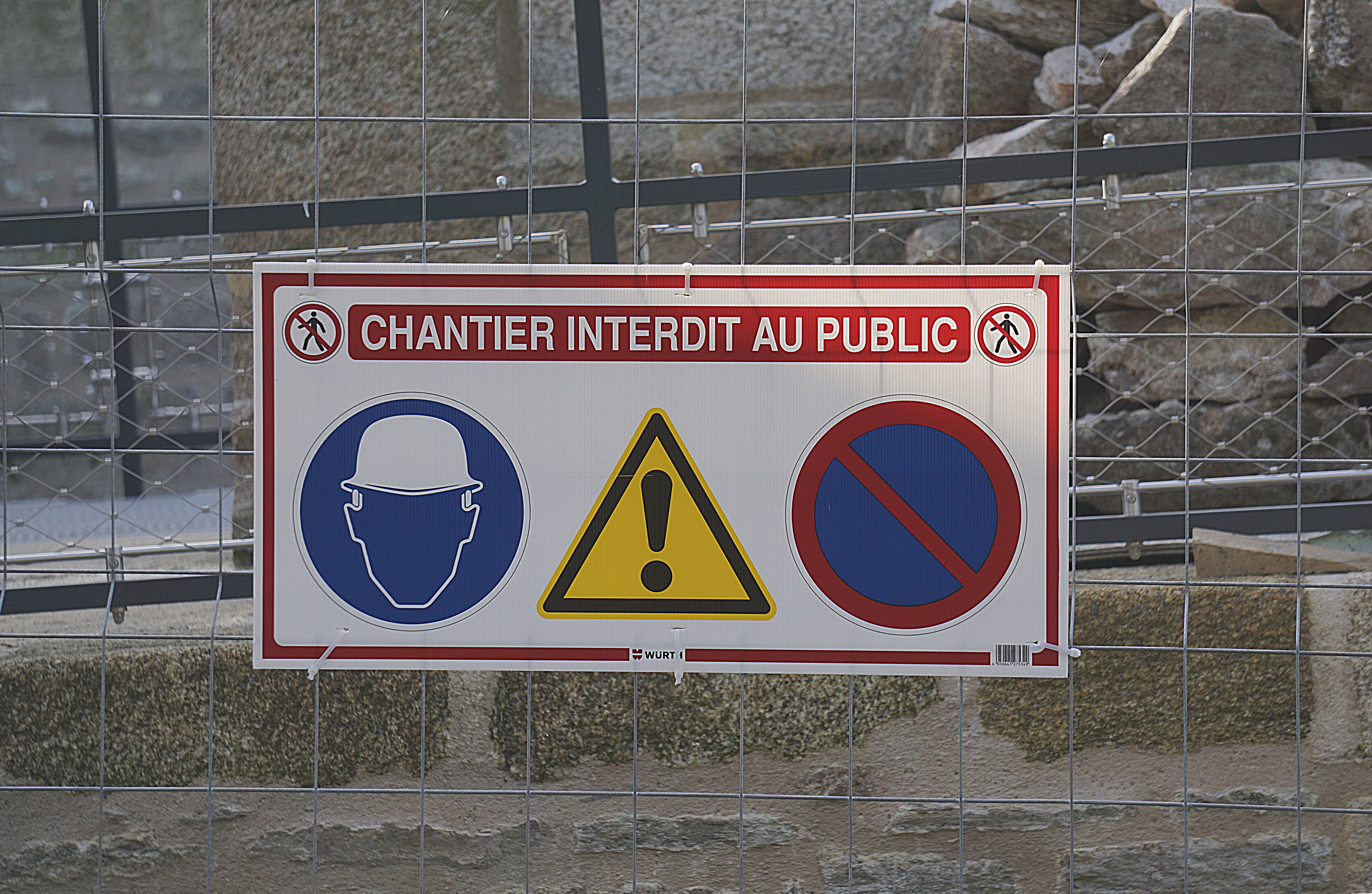 Panel, Work, Security, site, structural work, danger, warning sign