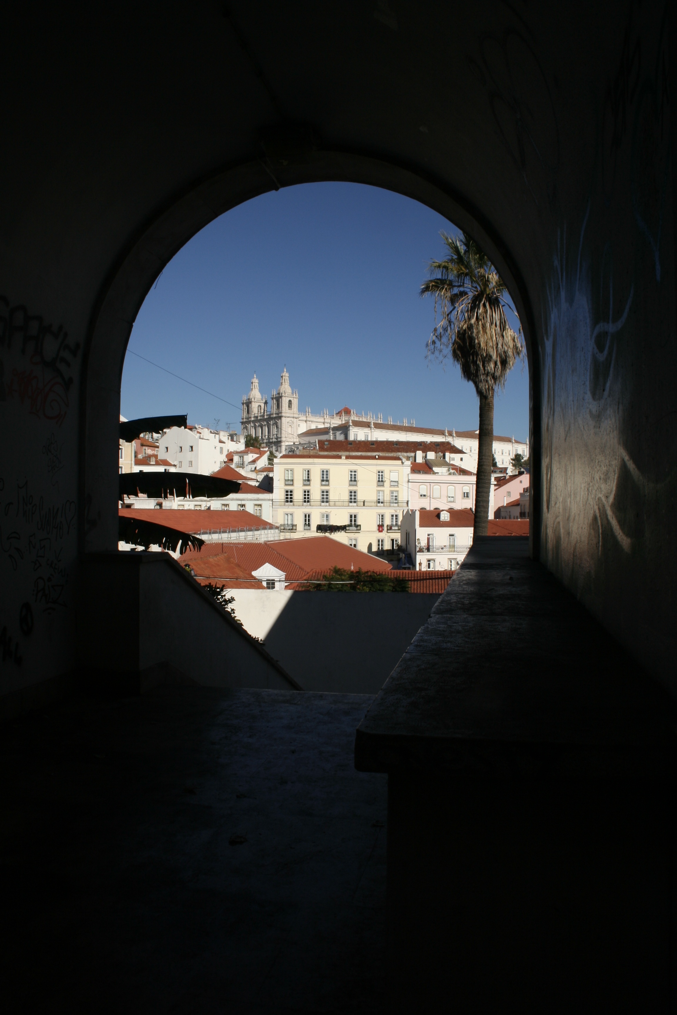 landscape, lisbon, monument, architecture, built structure