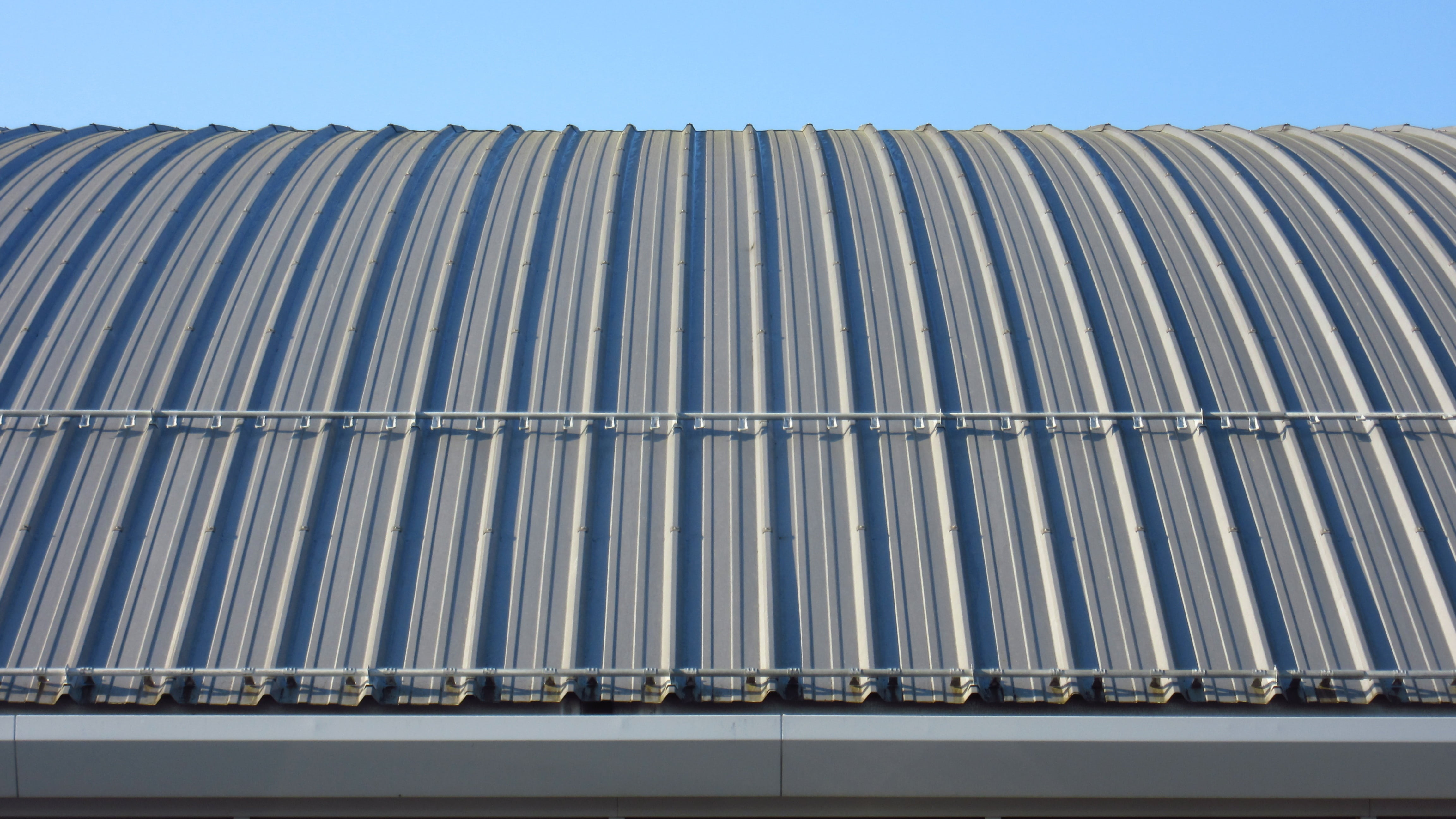 grey galvanized iron, sheet metal roof, rip, architecture, building