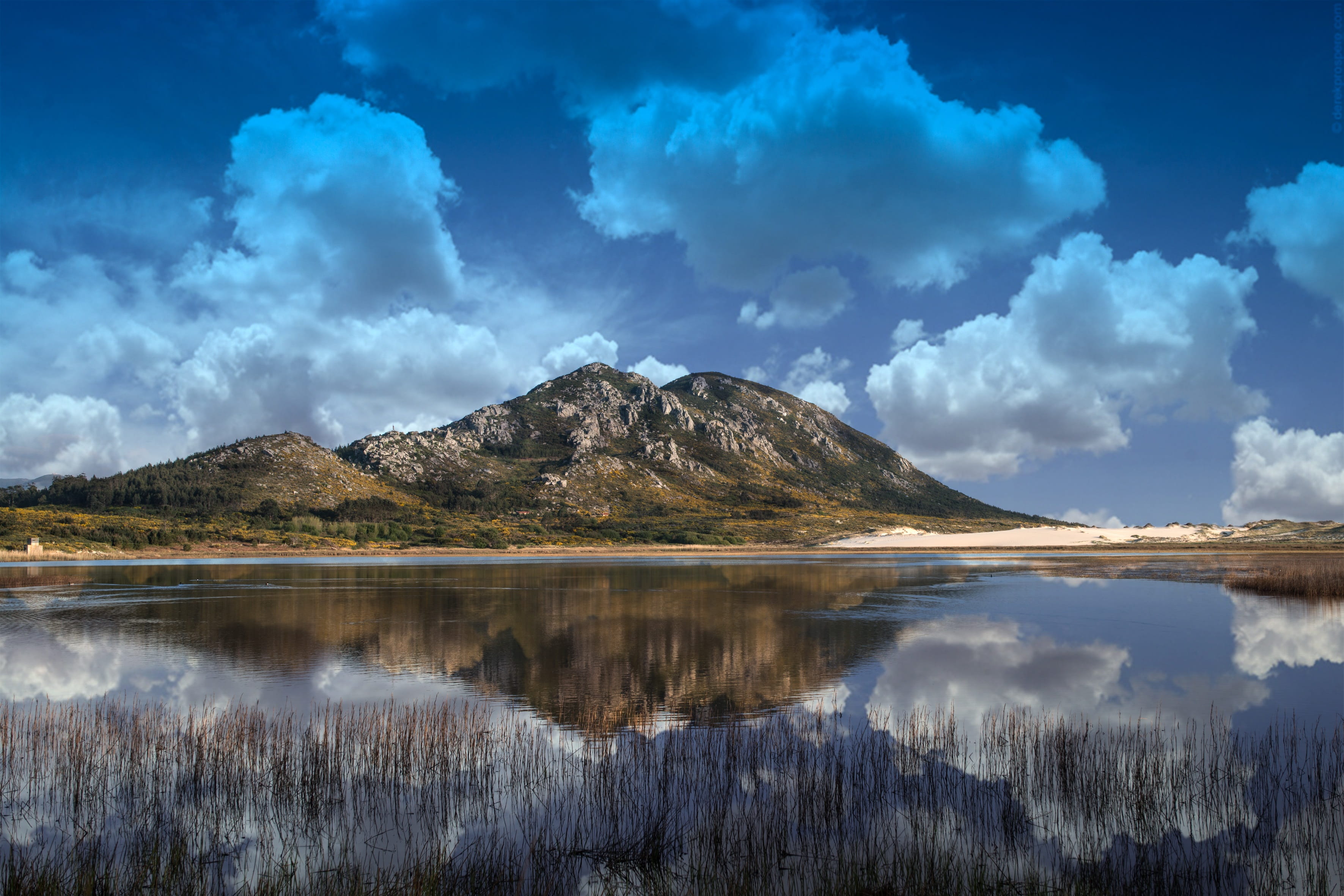 Mount, Laguna, River, Clouds, mountain, cloud - sky, reflection