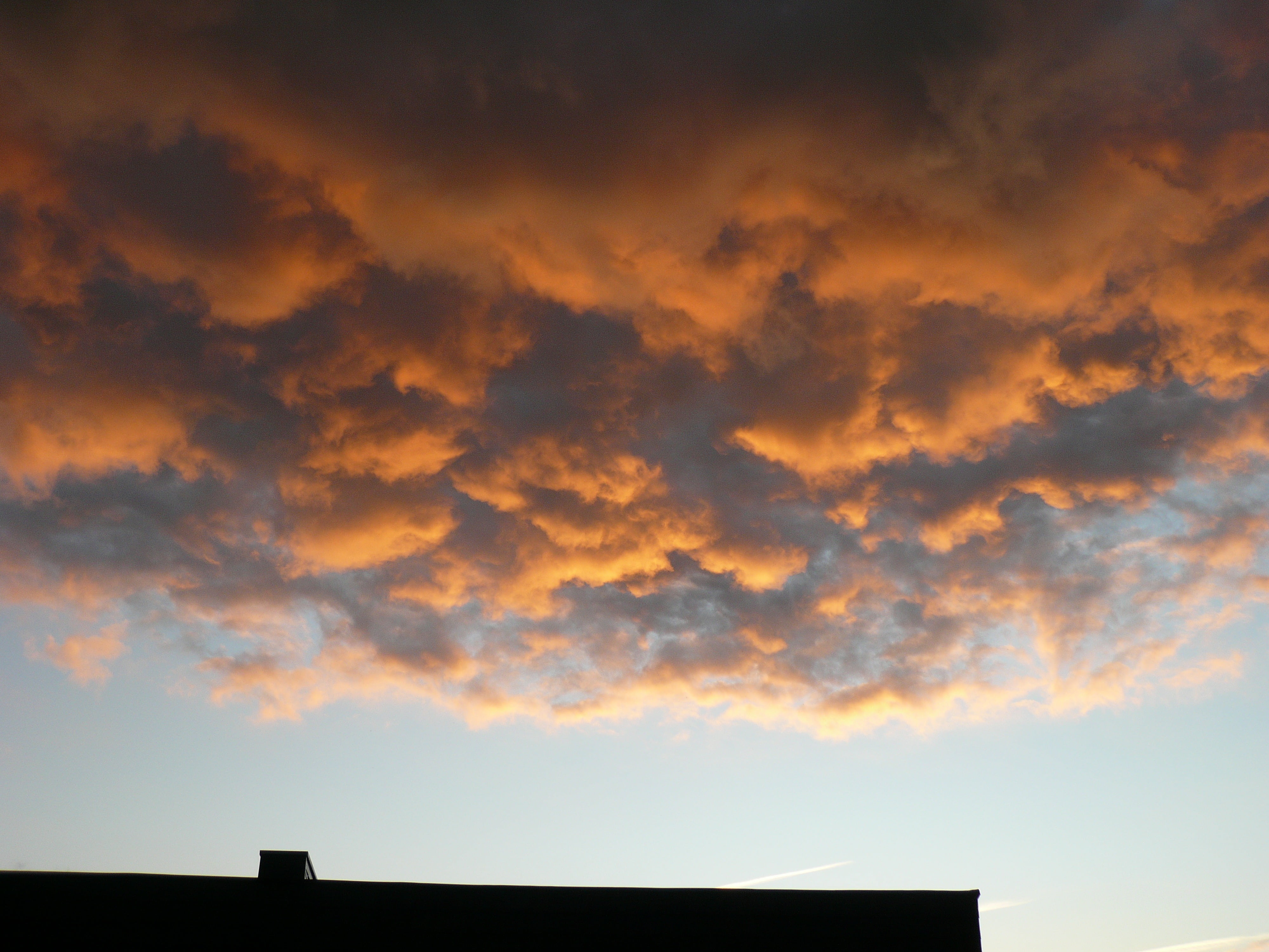 evening clouds, sunset, sky, twilight, cloud - sky, nature