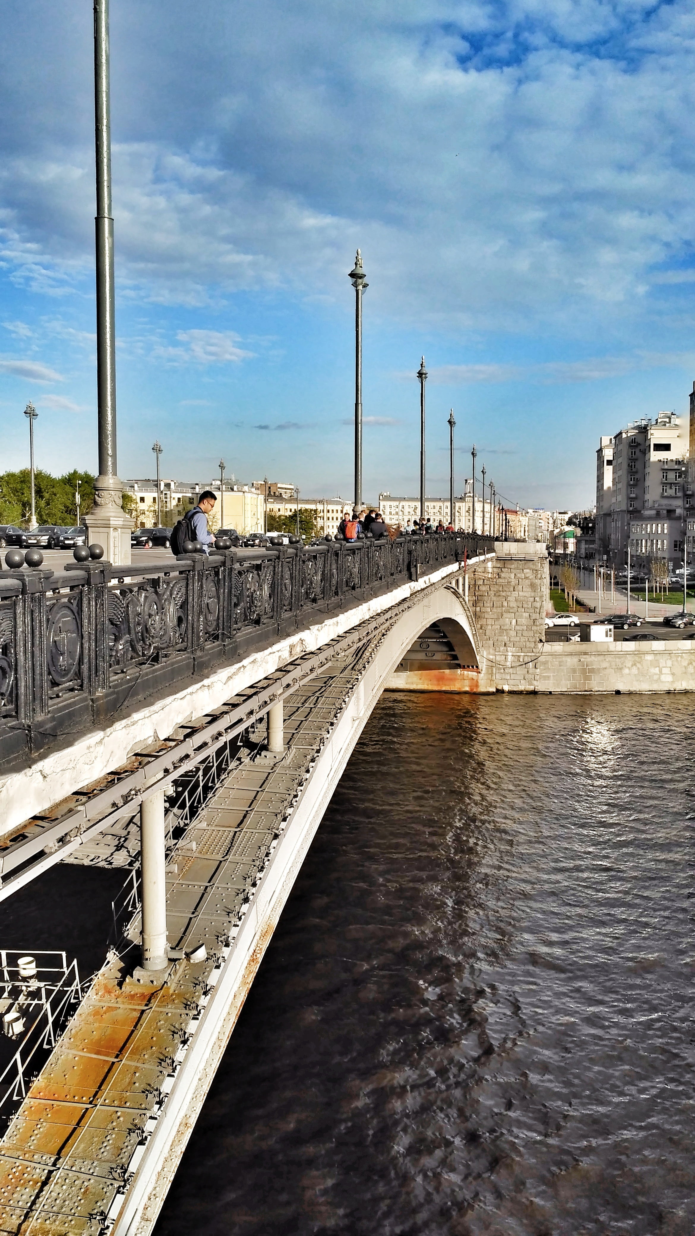 moscow, big stone bridge, the center of moscow, pedestrians