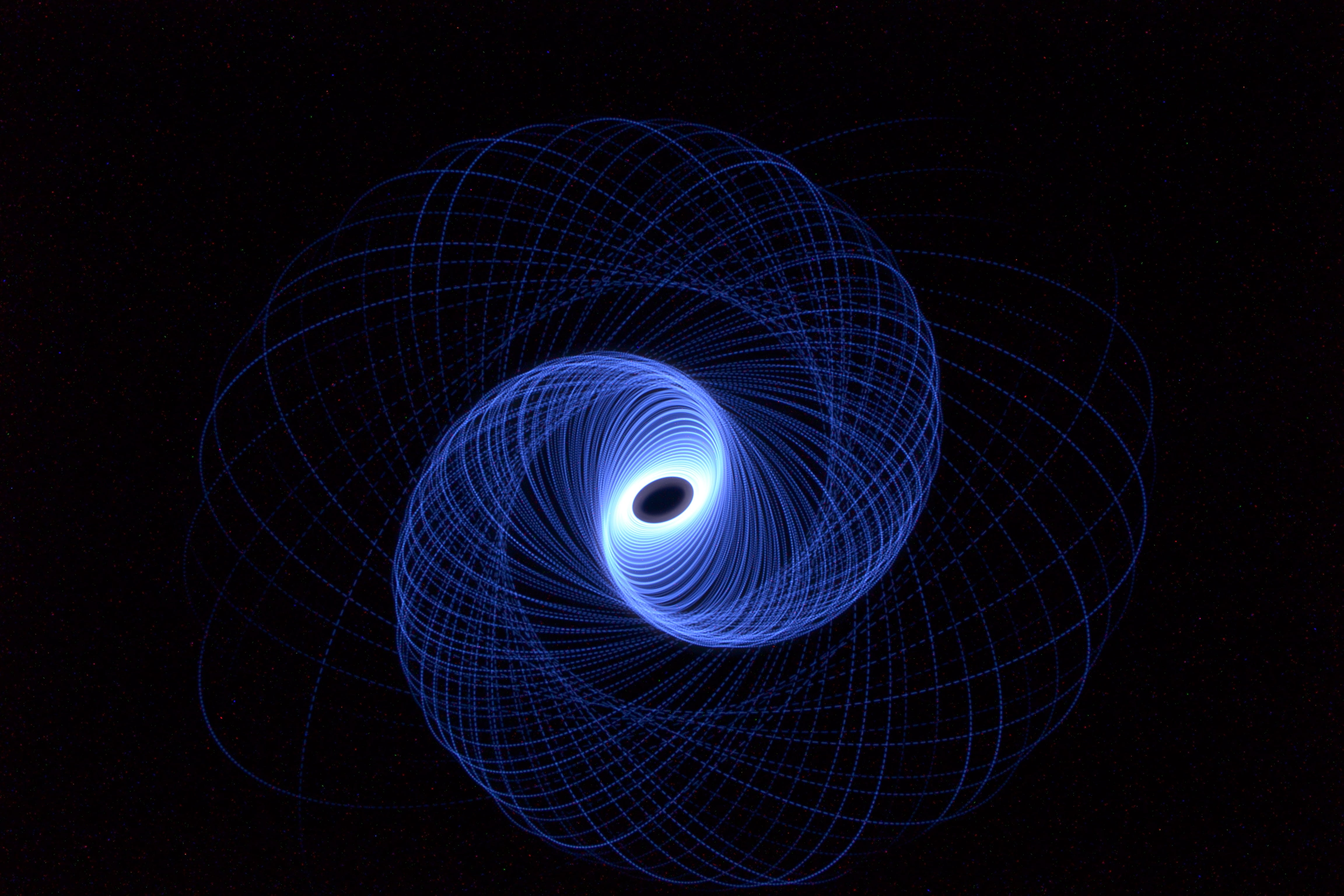 blue spiral wallpaper, light, vortex, motion, symmetry, glow