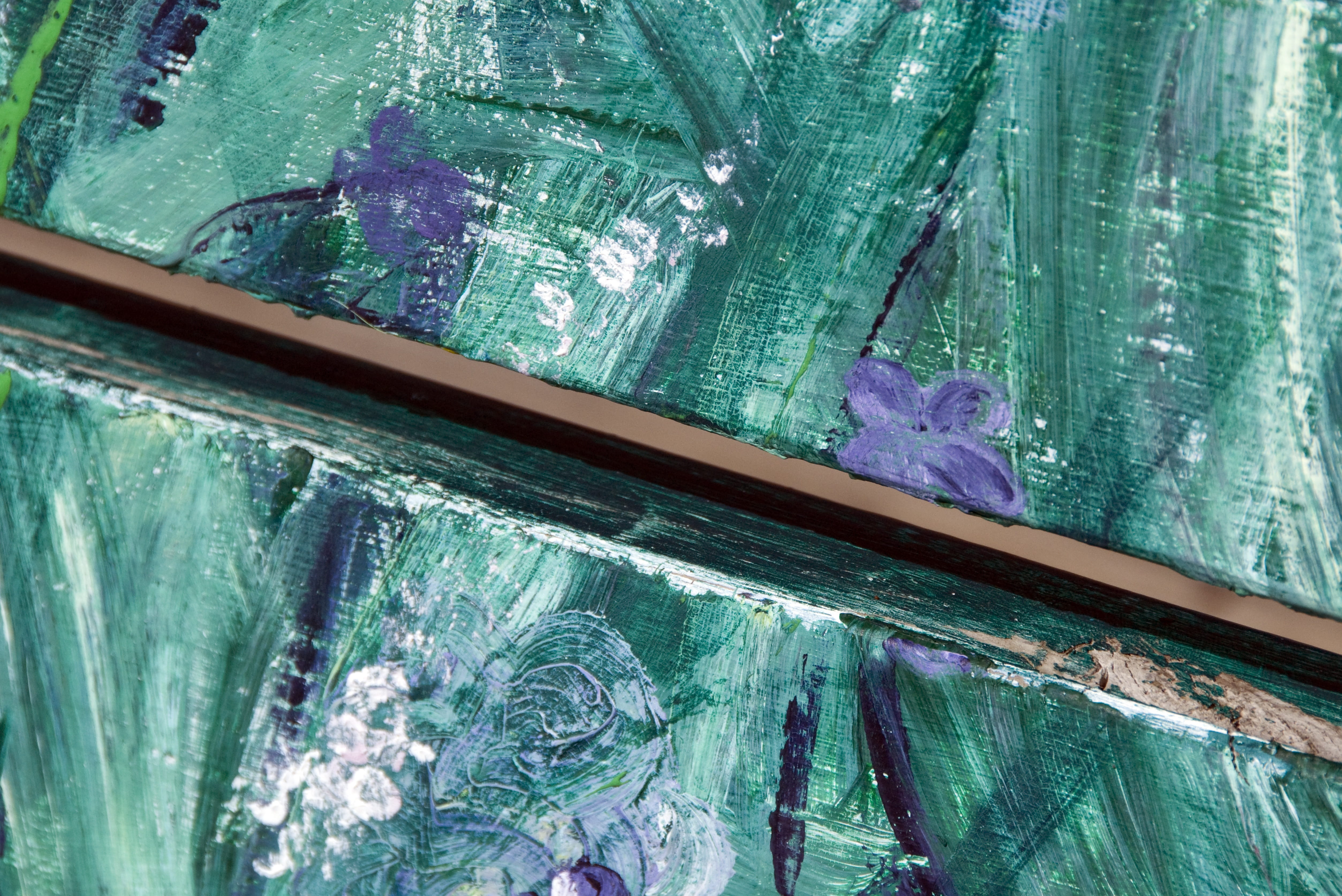 abstract, bench, design, seat, pattern, texture, blue, green