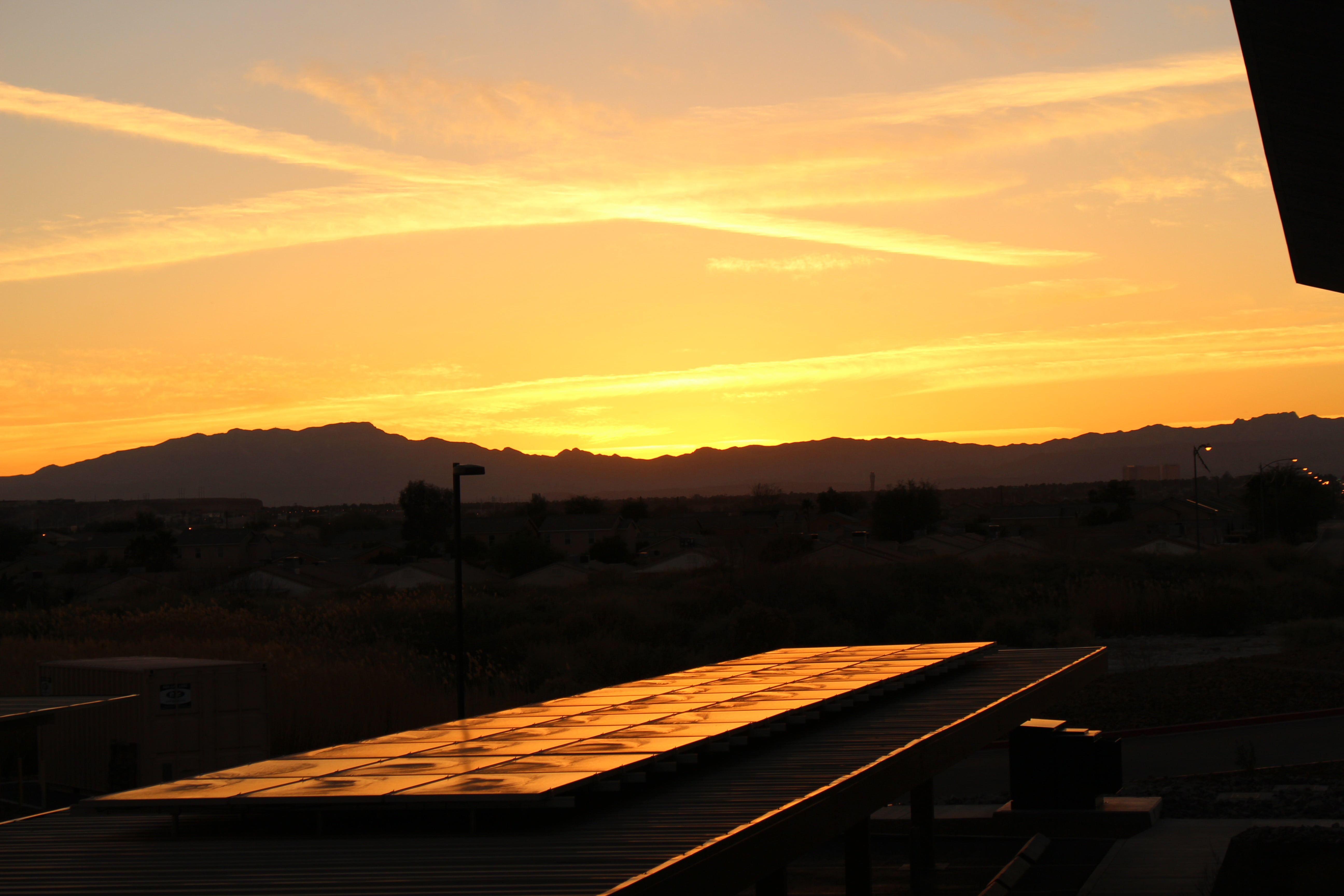 sunset, landscape, mountain silhoette, sky, architecture, built structure
