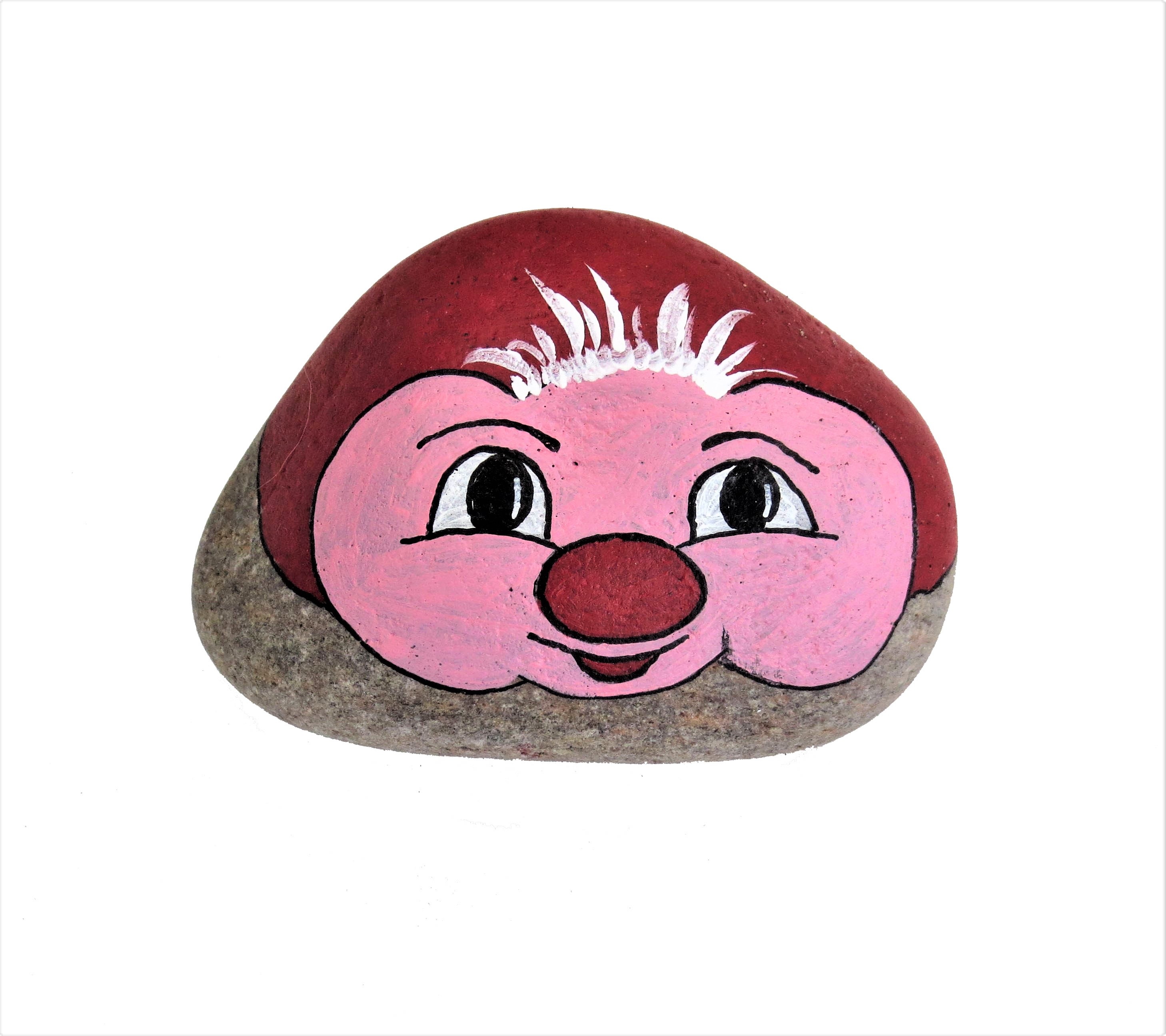 pixie, christmas, stone, face, studio shot, white background