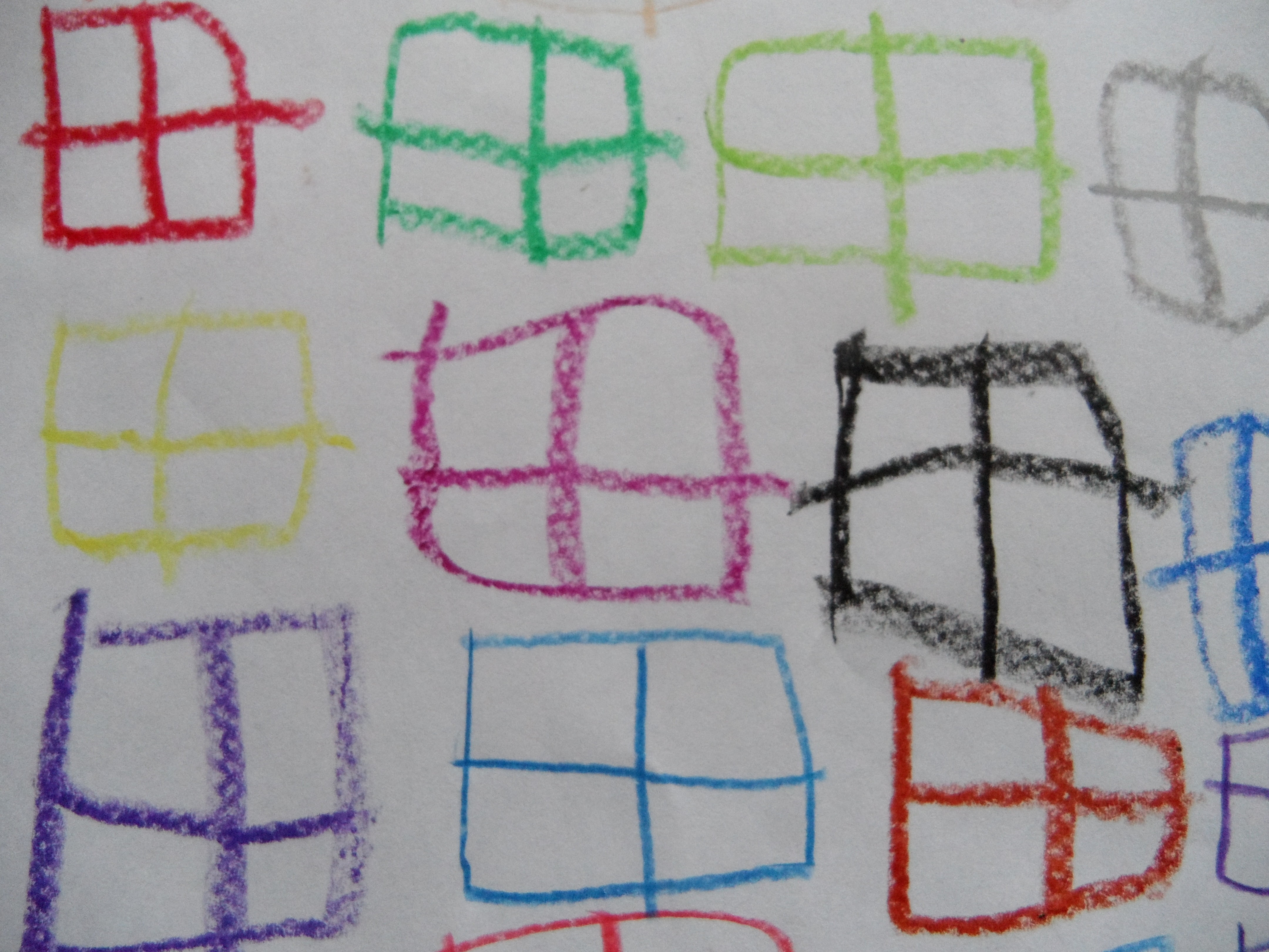 window, children drawing, pattern, many window, background