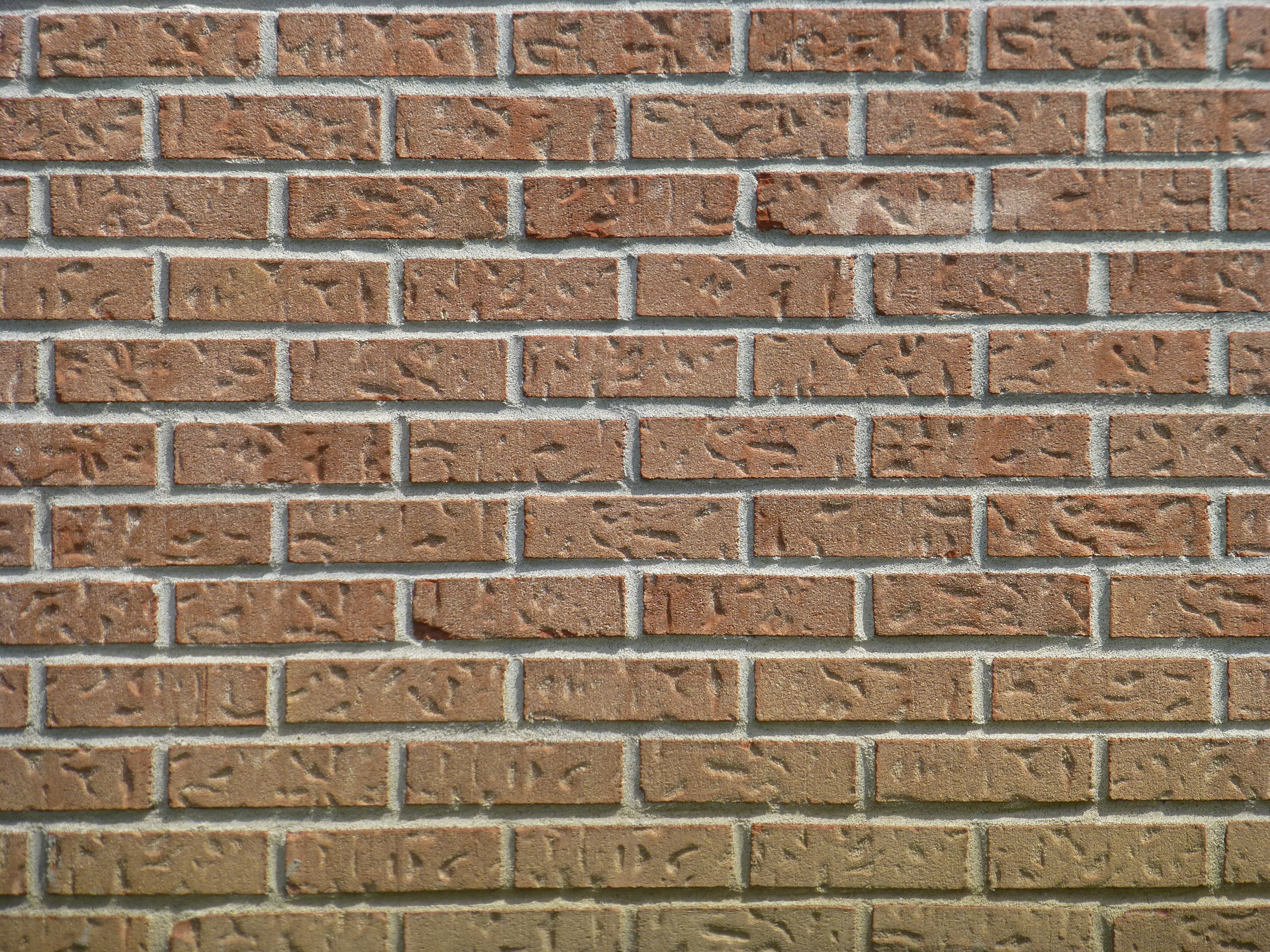 brick wall, bricks, painted, red, textured, built structure