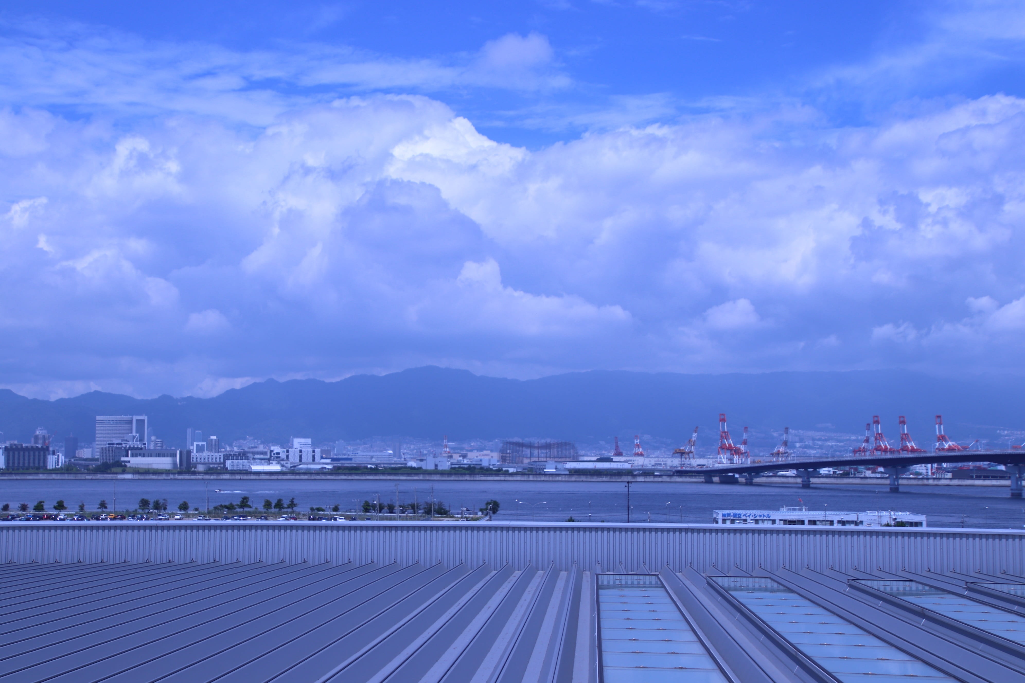 sky, cloud, blue, architecture, cloud - sky, city, built structure